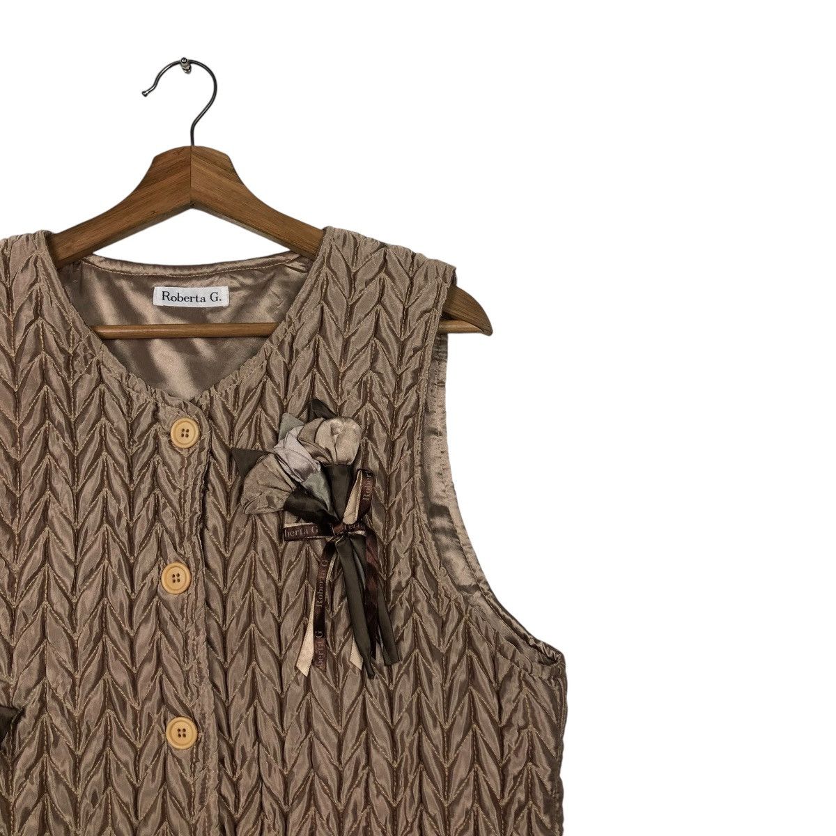 Vintage 🔥VINTAGE QUILTED VEST WORKER DESIGNER ROBERTA G. Size US M / EU 48-50 / 2 - 8 Thumbnail