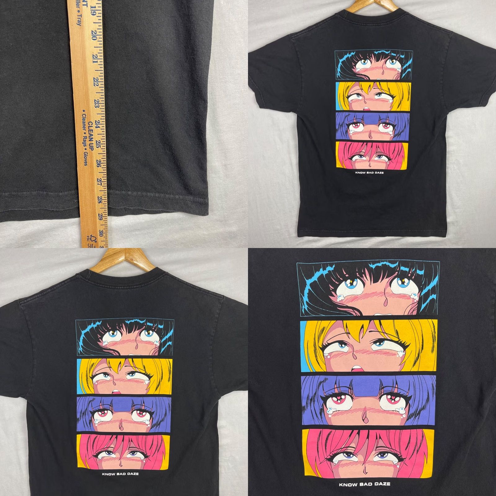 Vintage Know Bad Daze Shirt Mens Large Black Waifu Anime Manga Adult Tee Short Sleeve Size US L / EU 52-54 / 3 - 8 Thumbnail