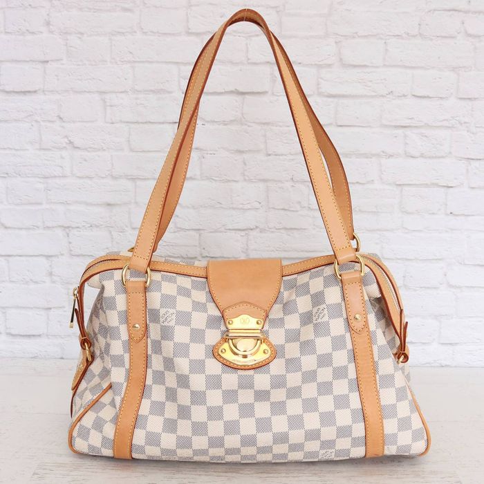 LOUIS VUITTON Damier Azur Coated Canvas STRESA PM Bag Made in France