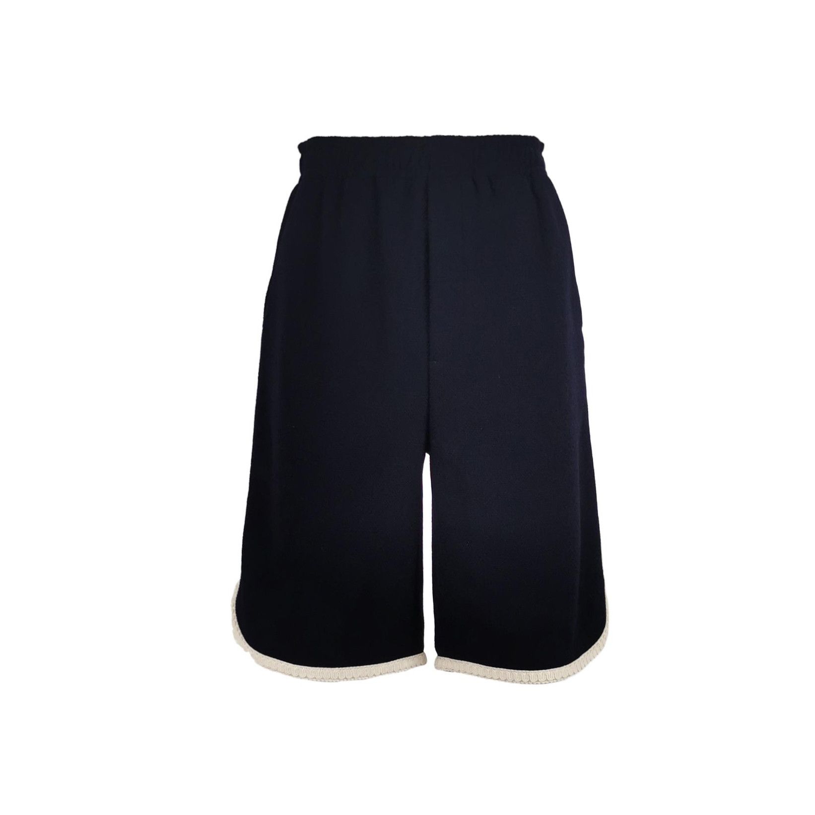 Gucci Navy Elastic Waist Shorts with Contrast Trim Size US XS / EU 42 / 0 - 1 Thumbnail