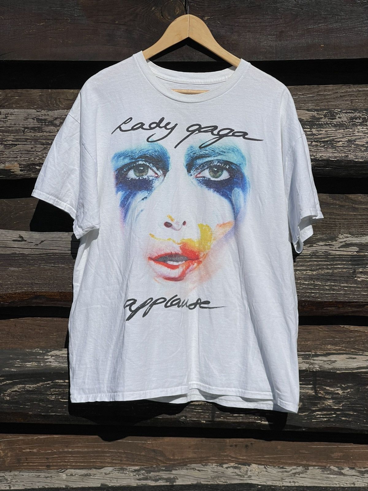 Band Tees Lady Gaga Applause Art white t-shirt tee Size US XL / EU 56 / 4 - 1 Thumbnail