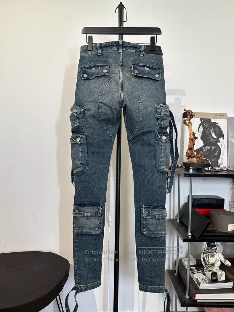 Amiri Amiri Multi-pocket tie-dyed workwear denim pants Size US 29 - 2 Thumbnail