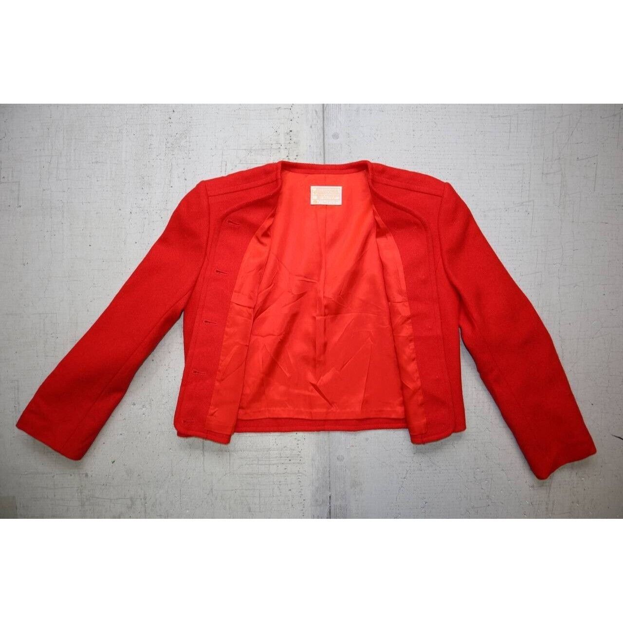 Pendleton Vintage Pendleton Womens 100% Pure Wool Pea Blazer Red Sz M Size M / US 6-8 / IT 42-44 - 8 Thumbnail
