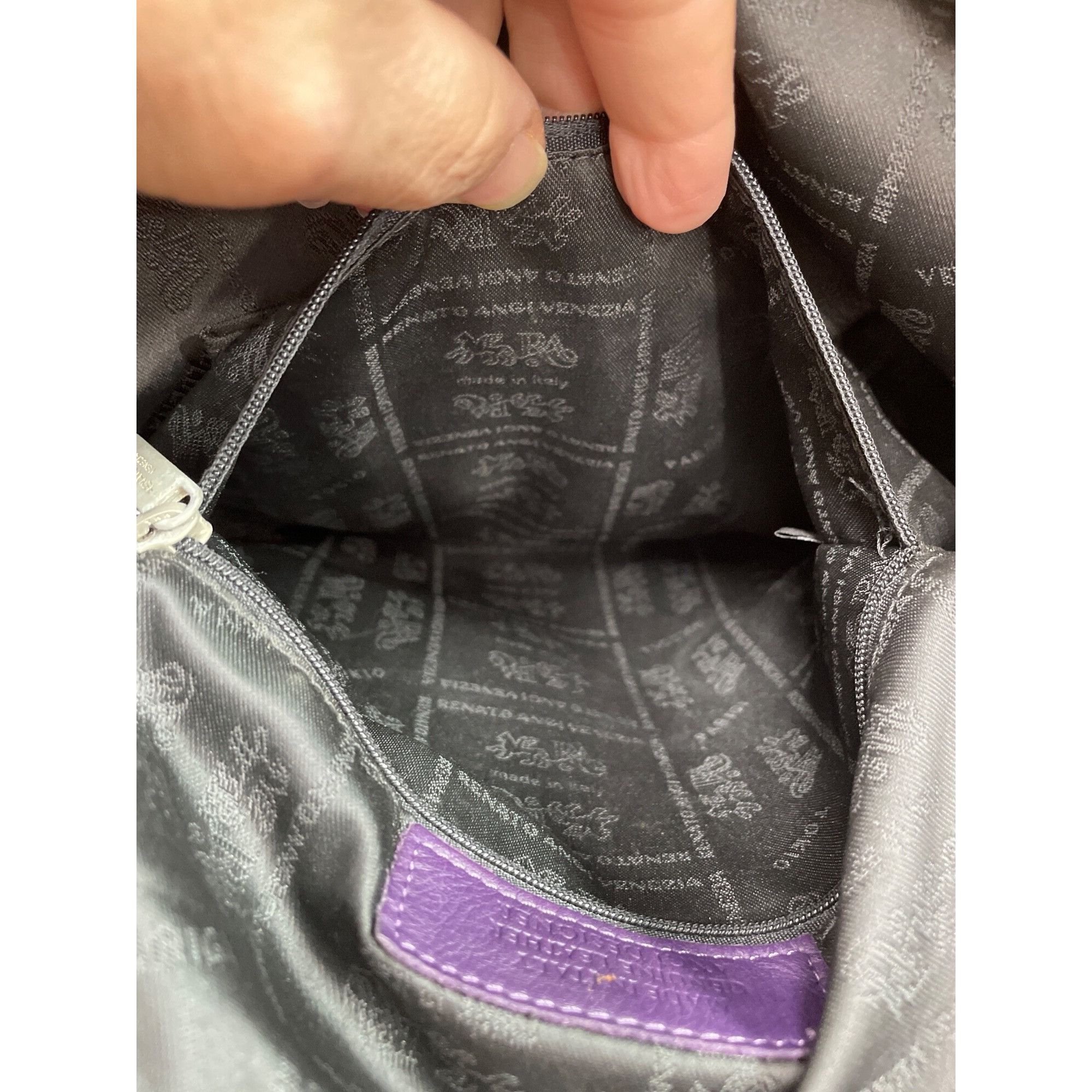 Other Renato Angi Vintage womans purple silver leather hobo should Size ONE SIZE - 15 Thumbnail