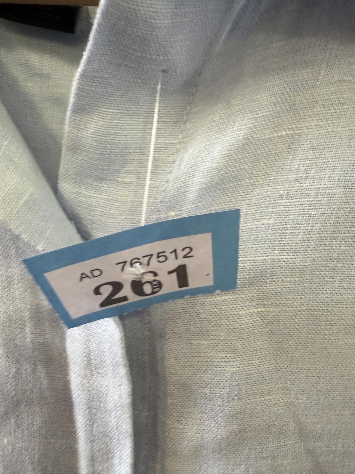 Designer Rachel Roy Women's Light Blue Linen Button-Up Shirt Size L Size US L / EU 52-54 / 3 - 3 Thumbnail