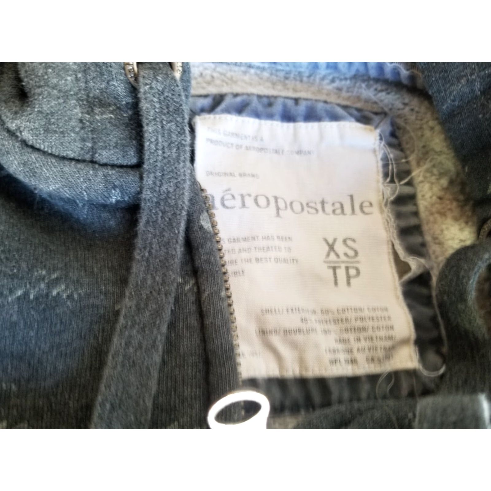 Vintage Aéropostale Sweater Womens XS Gray Pullover Sweatshirt Casual Knit Crew Neck Logo Raglan Sleeve Regular Fit Hoodie Size XS / US 0-2 / IT 36-38 - 5 Thumbnail
