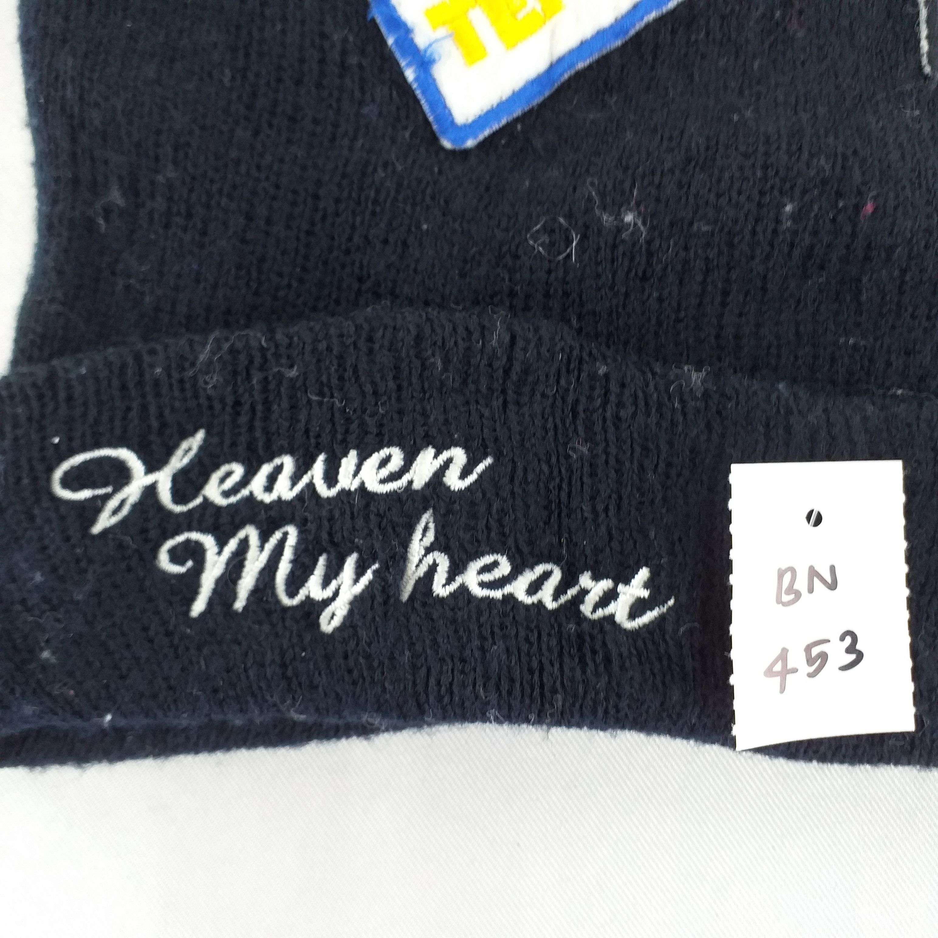 Japanese Brand Vintage Heavens My Heart Embroidery Beanie Hat -BN453 Size ONE SIZE - 5 Thumbnail