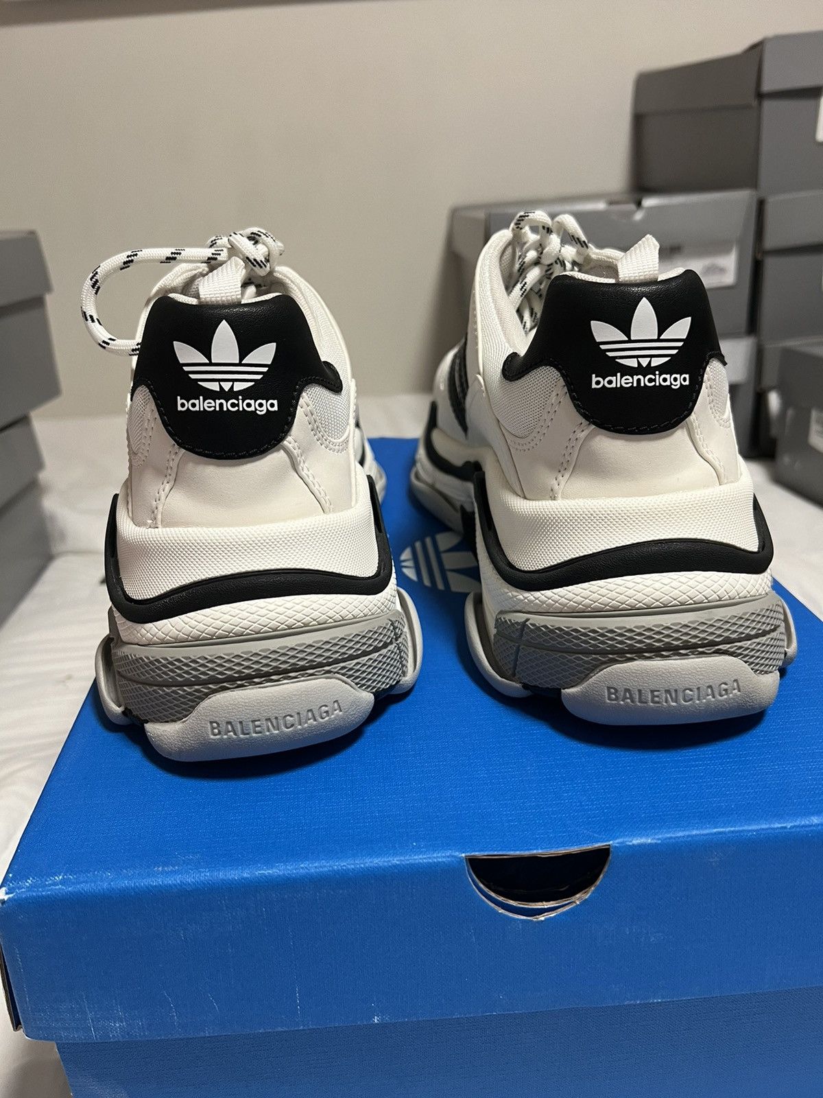 Adidas × Balenciaga Balenciaga X ADIDAS Triple S White/Black Size US 12 / EU 45 - 6 Thumbnail