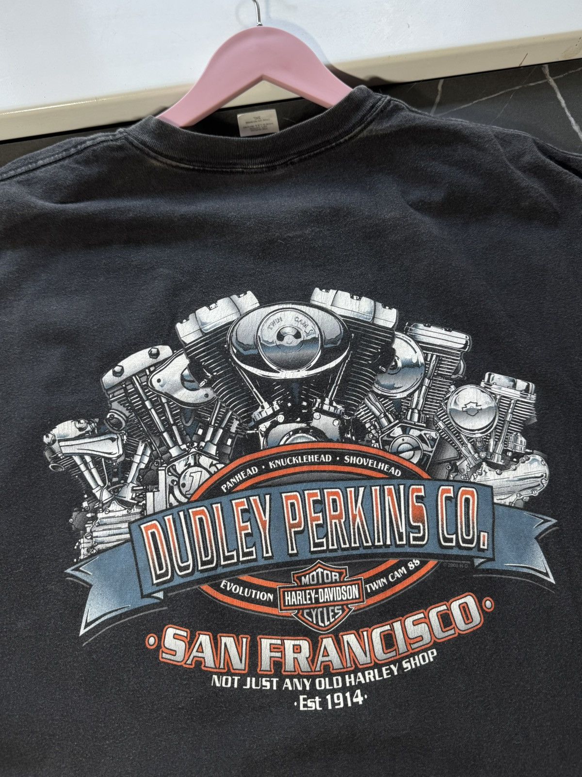 Harley Davidson Vintage 1999 Harley Davidson Washed T Shirt Size US XXL / EU 58 / 5 - 4 Thumbnail