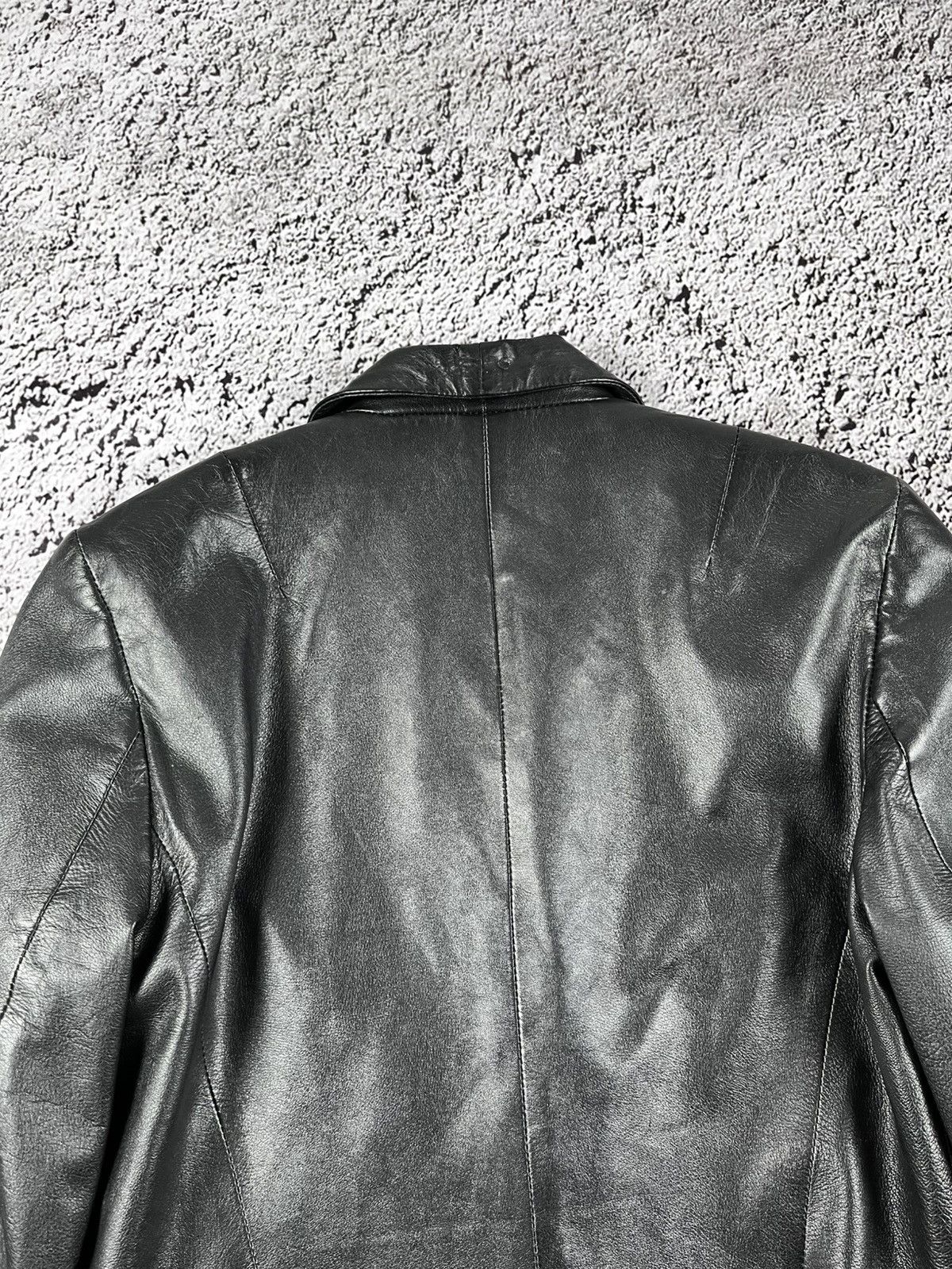Genuine Leather Vintage Y2K Leather blazer jacket luxury avantgarde Size M / US 6-8 / IT 42-44 - 8 Thumbnail
