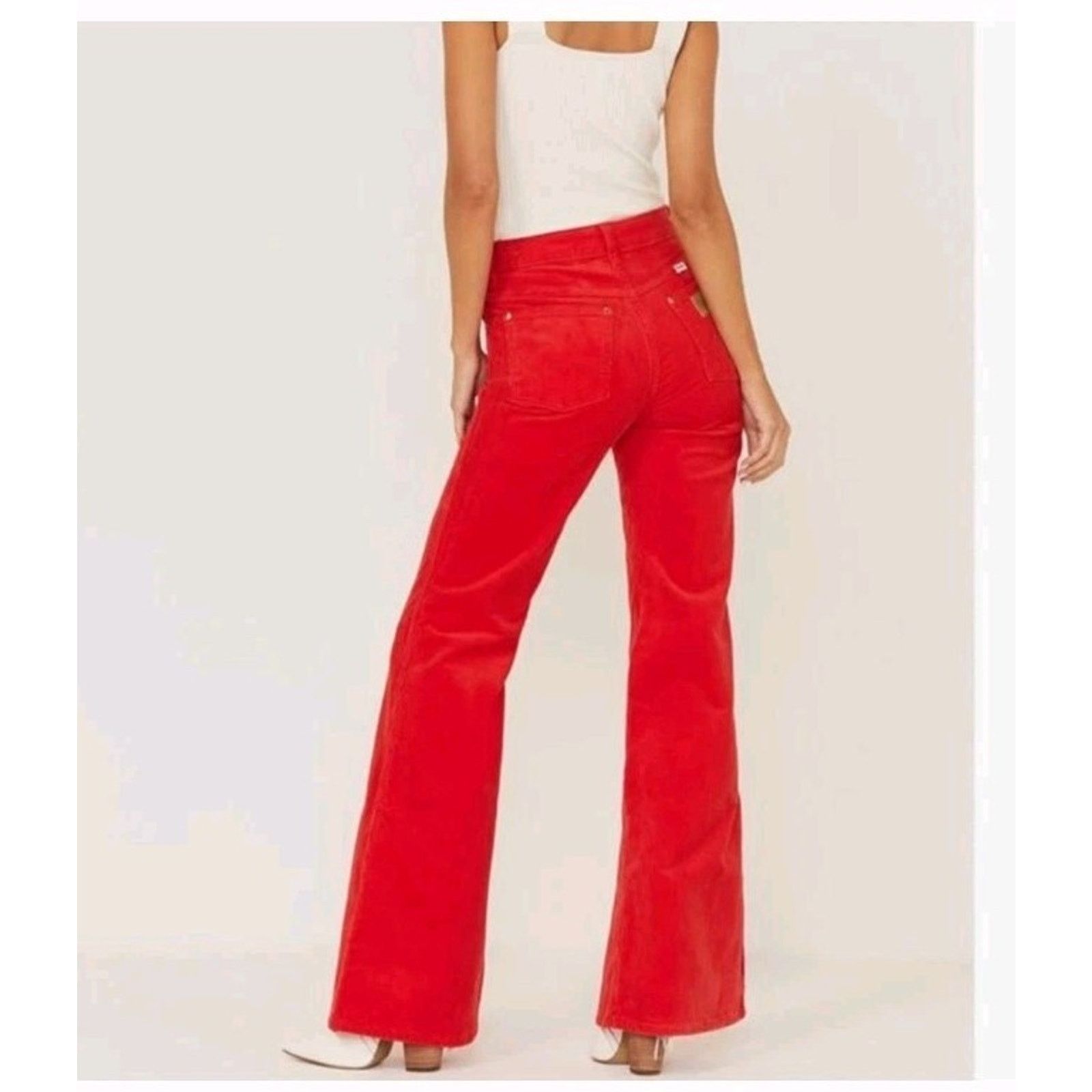Wrangler New Wrangler Wanderer High-Rise Corduroy Red Pants 27x34 Size 27" / US 4 / IT 40 - 3 Thumbnail