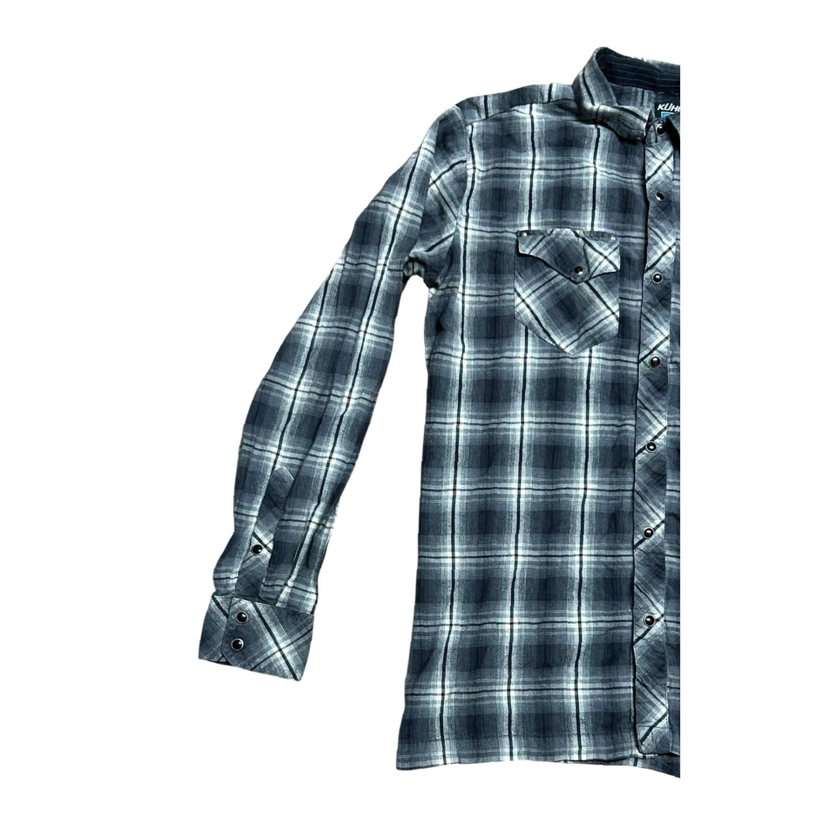 Vintage Kuhl Men’s Black Plaid Pearl Snap Long Sleeve Shirt Button-Down Size Medium Regular Boysen? Size US M / EU 48-50 / 2 - 2 Thumbnail