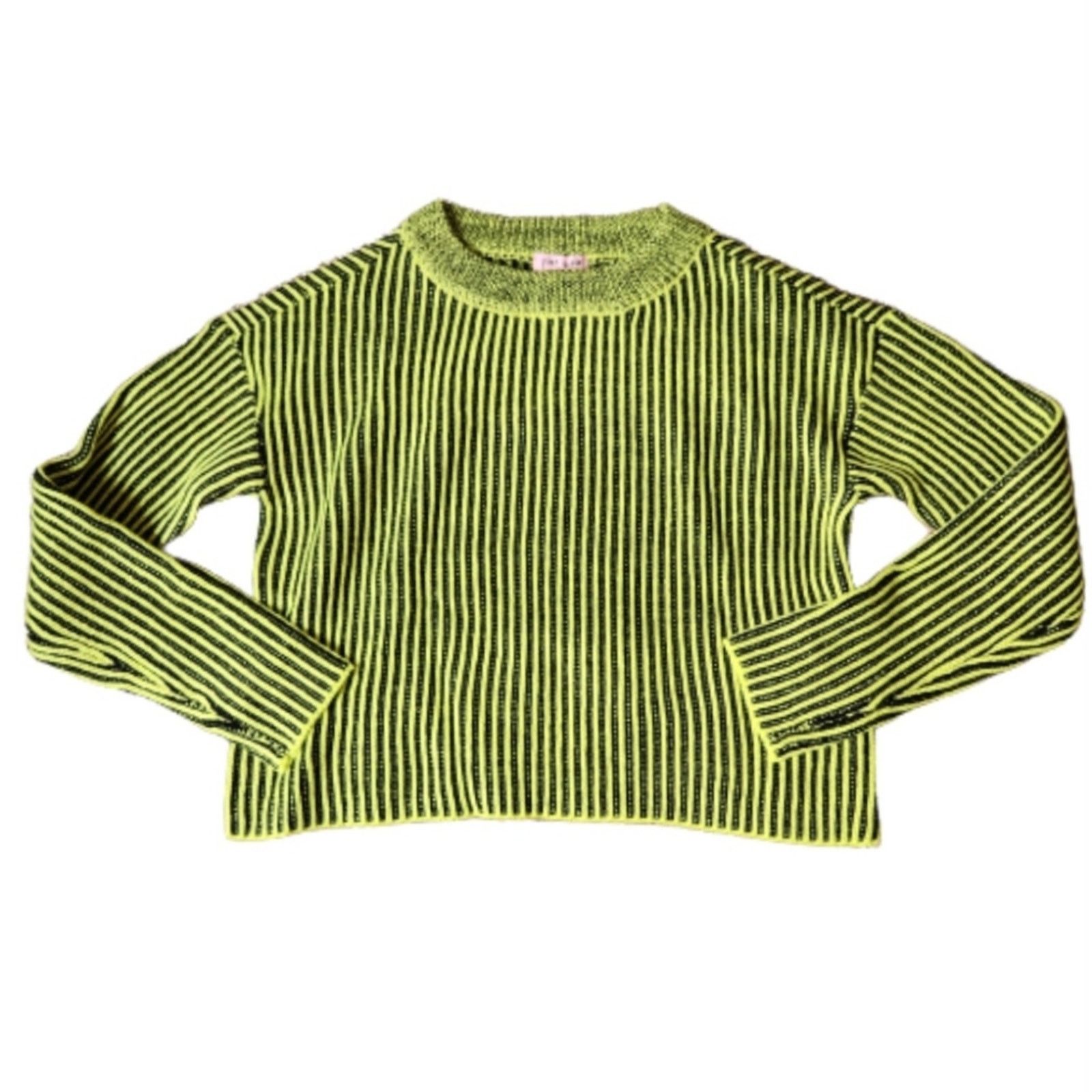 Other PINK ROBIN ☆ GREEN & BLACK ☆ RIBBED ☆ CREW SWEATER ☆ S ☆ NWT Size S / US 4 / IT 40 - 2 Thumbnail