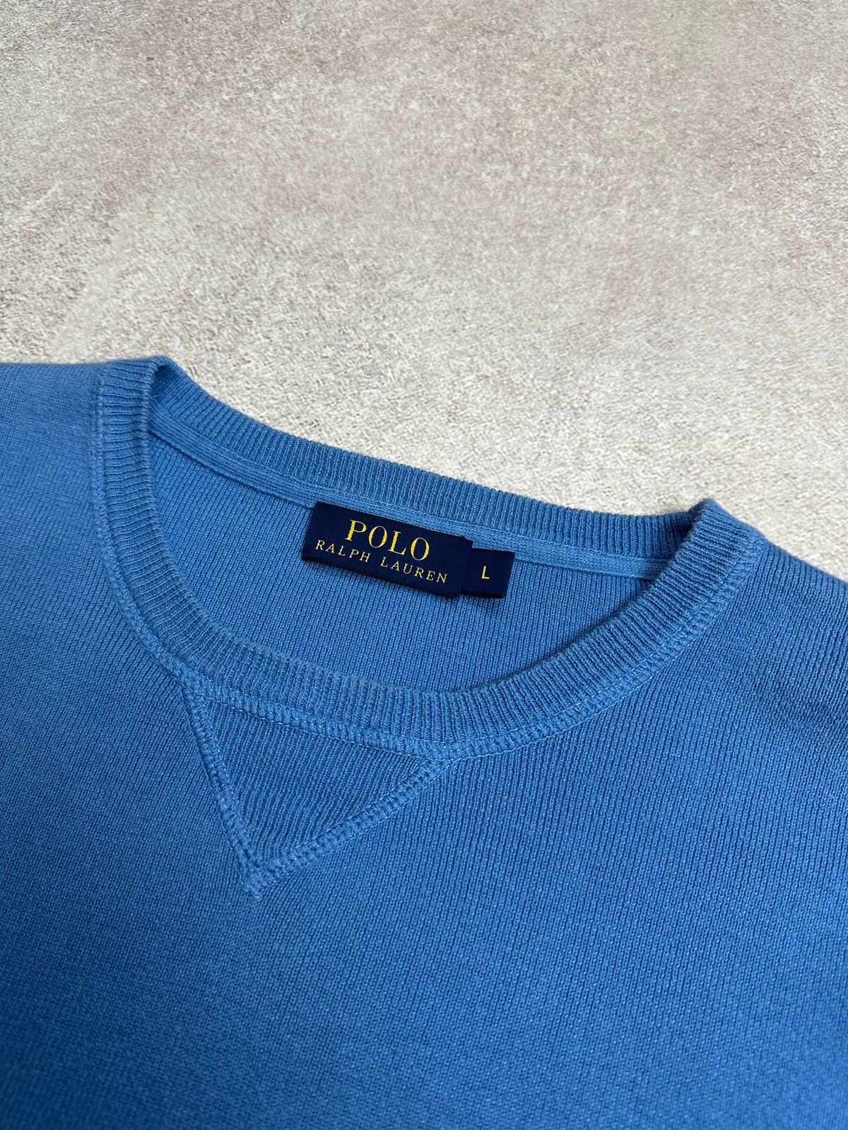 Polo Ralph Lauren Vintage Polo Ralph Lauren RRL Blue Mens Knit Sweater Rare L Size US L / EU 52-54 / 3 - 5 Thumbnail
