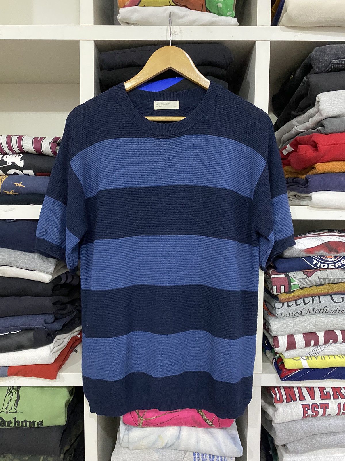 Japanese Brand Back Number Stripe Tee Size US M / EU 48-50 / 2 - 1 Thumbnail