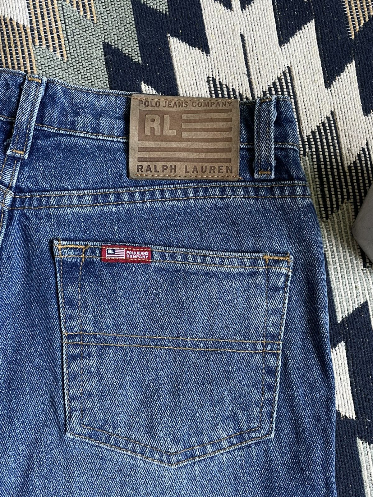 Polo Ralph Lauren × Vintage Vintage Polo Ralph Lauren Denim Y2K Baggy Jeans Size US 31 - 6 Thumbnail