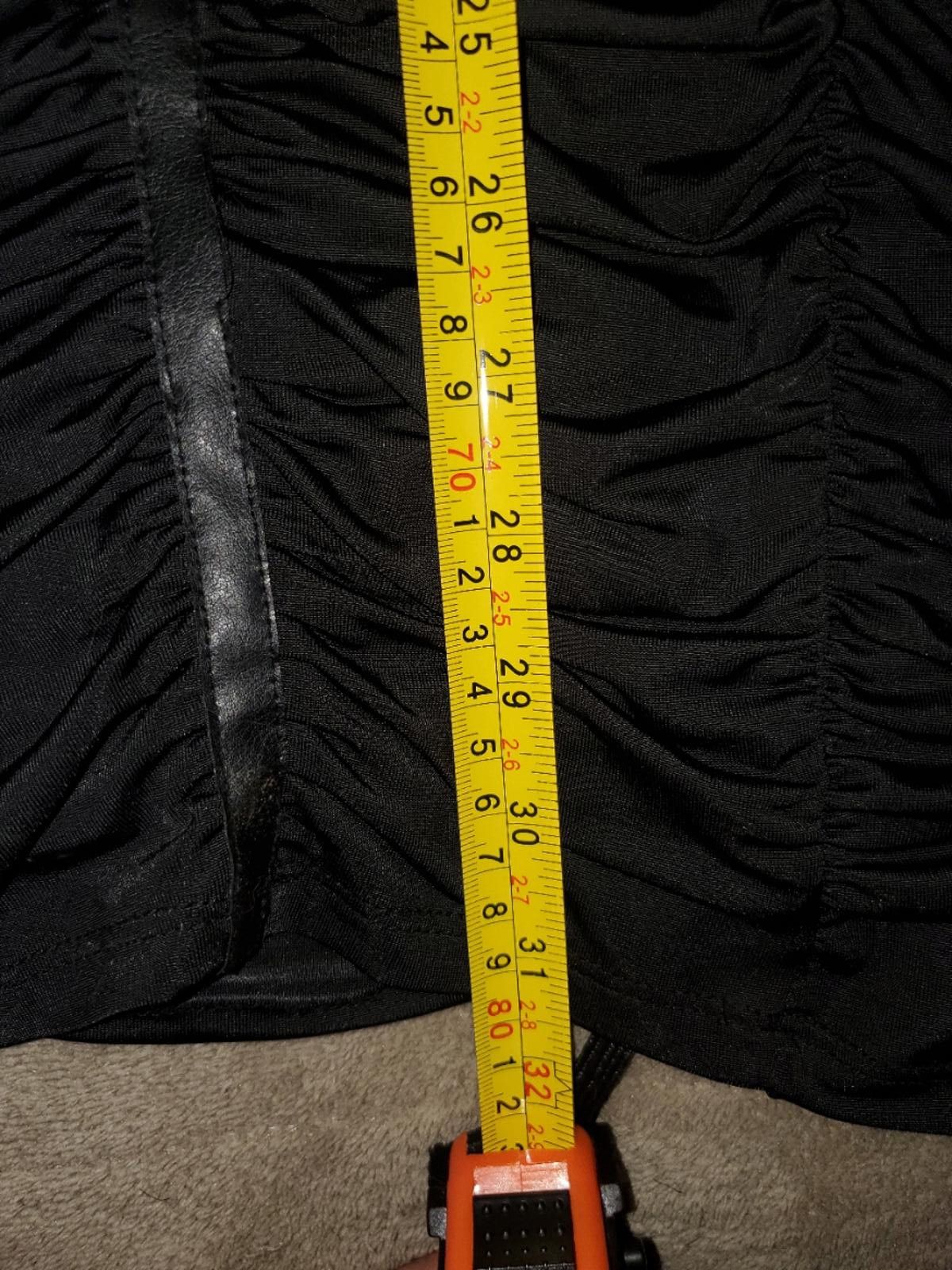 Unknown London Vintage Apple bottoms Black Ruched Bodycon Dress Size XL / US 12-14 / IT 48-50 - 6 Thumbnail