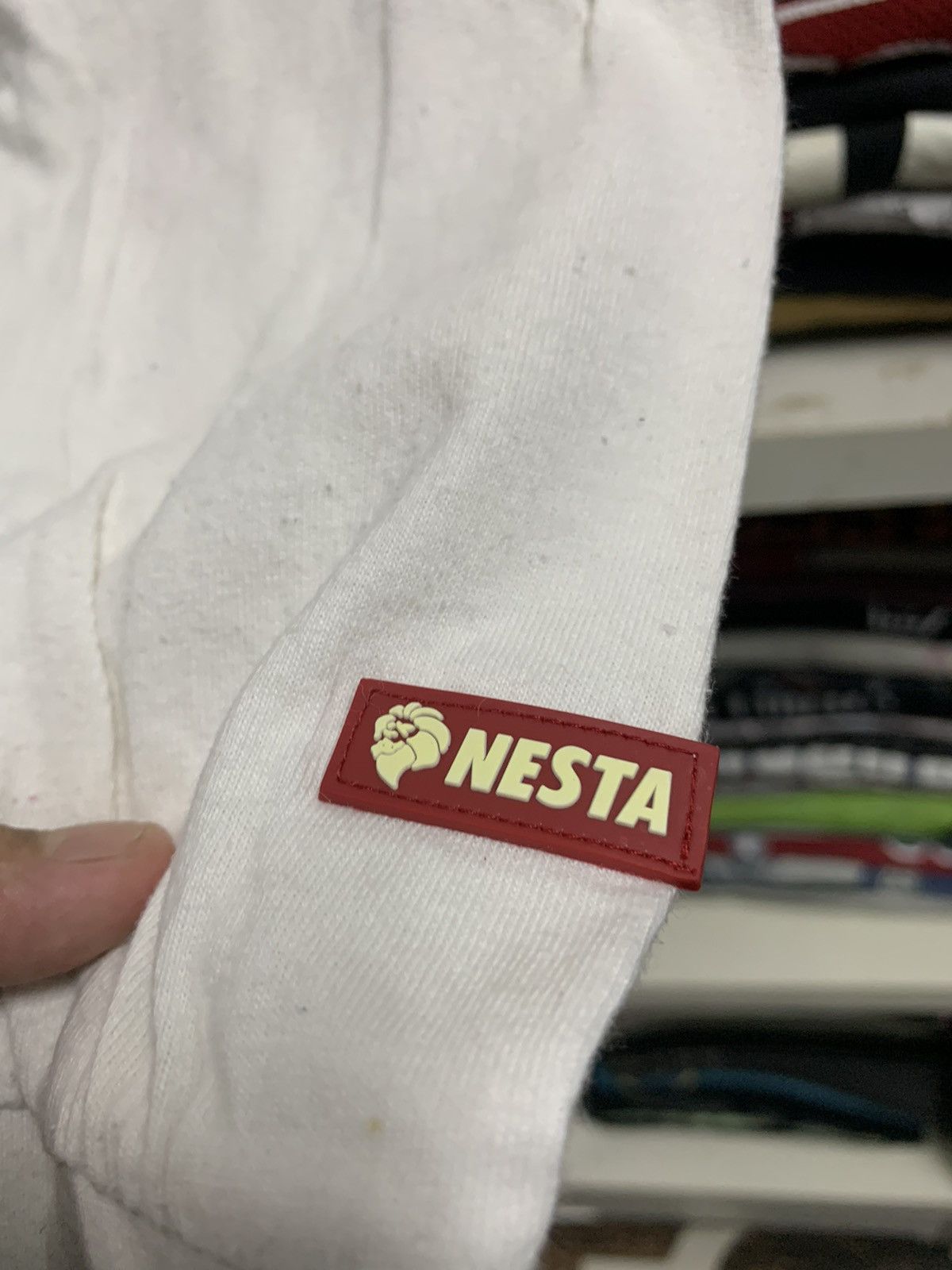 Vintage Nesta big logo white shirt Size US L / EU 52-54 / 3 - 13 Thumbnail