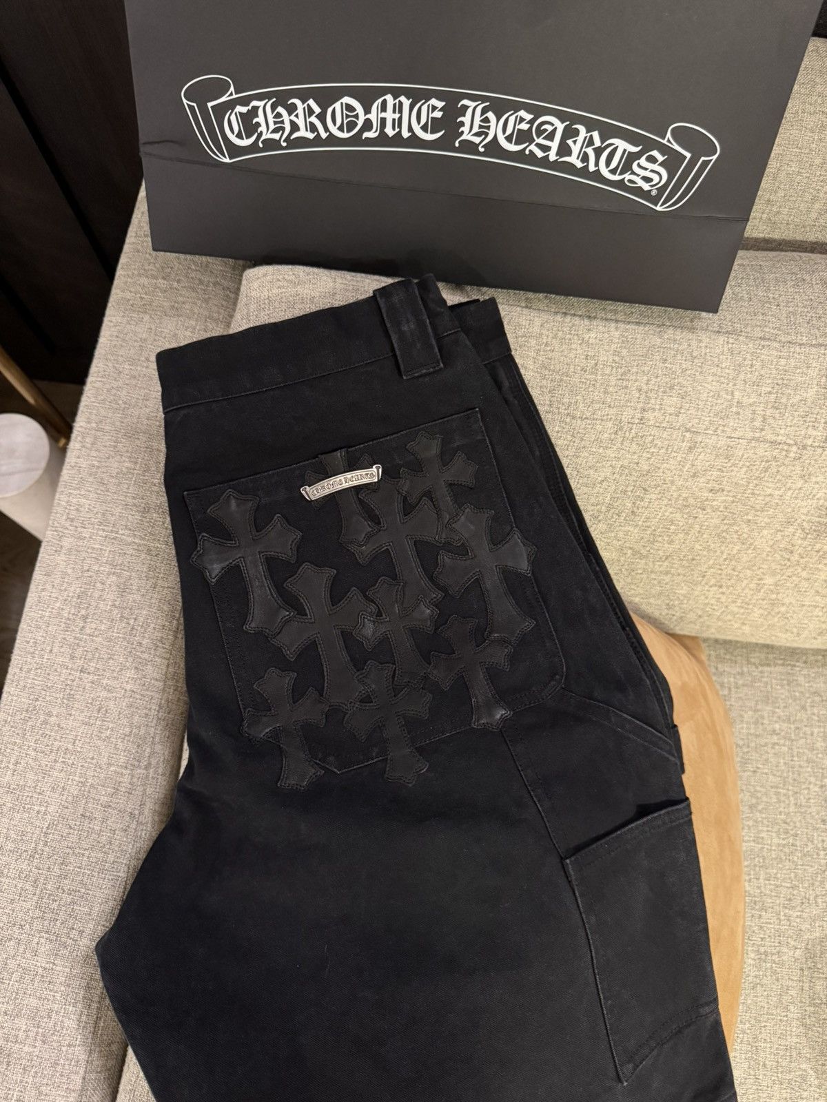 Chrome Hearts Chrome Hearts Carpenter Shorts “Cross Patch” Size US 34 / EU 50 - 1 Thumbnail
