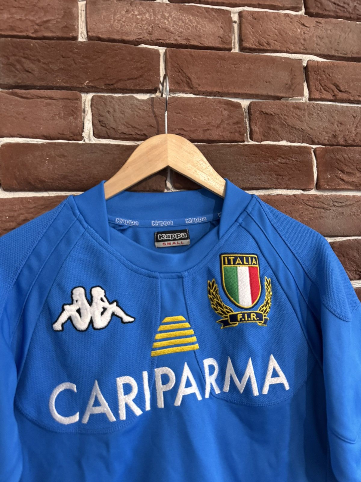 Kappa × Vintage Vintage 00s Kappa Italy Rugby Football Shirt Jersey Blue S Size US S / EU 44-46 / 1 - 4 Thumbnail