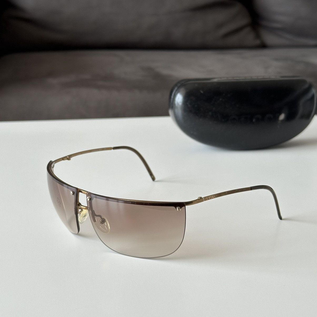 美品　GUCCI サングラス　GG 2652 STRASS Gucci × Tom Ford × Vintage GUCCI Bronze Sunglasses with