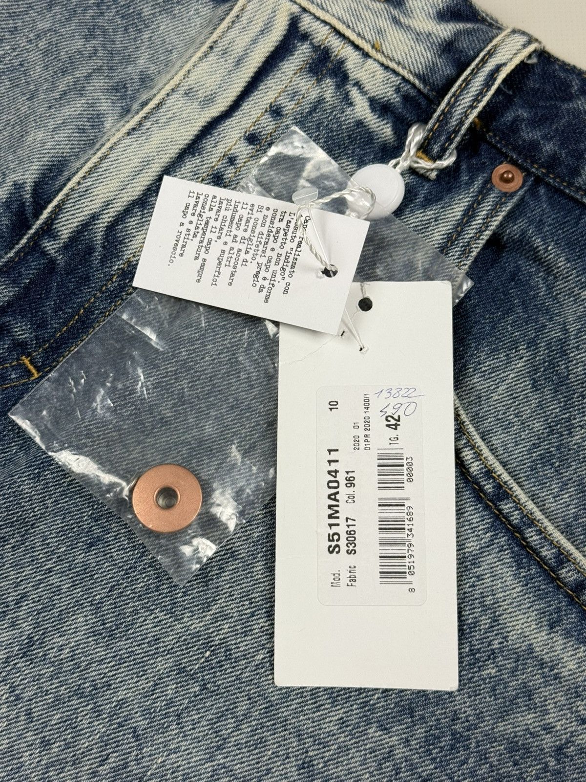 Maison Margiela BNWT! Maison Margiela Ladies Denim Pencil Wrap Midi Skirt Size 28" / US 6 / IT 42 - 9 Thumbnail