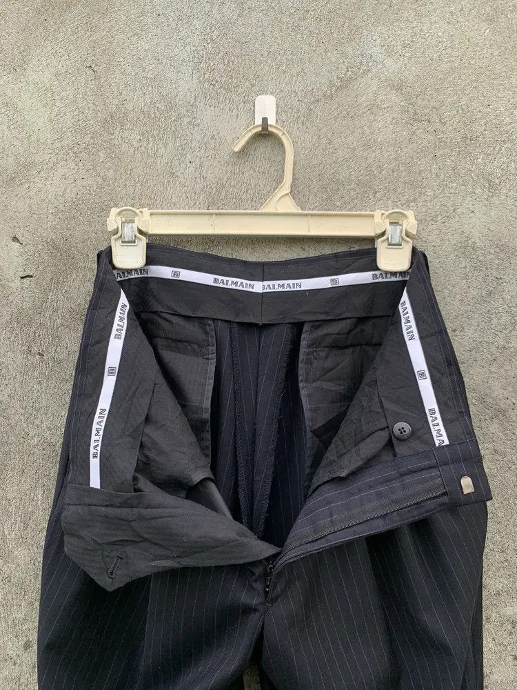 Balmain 2003 Balmain stripe black formal trouser Size US 29 - 10 Thumbnail