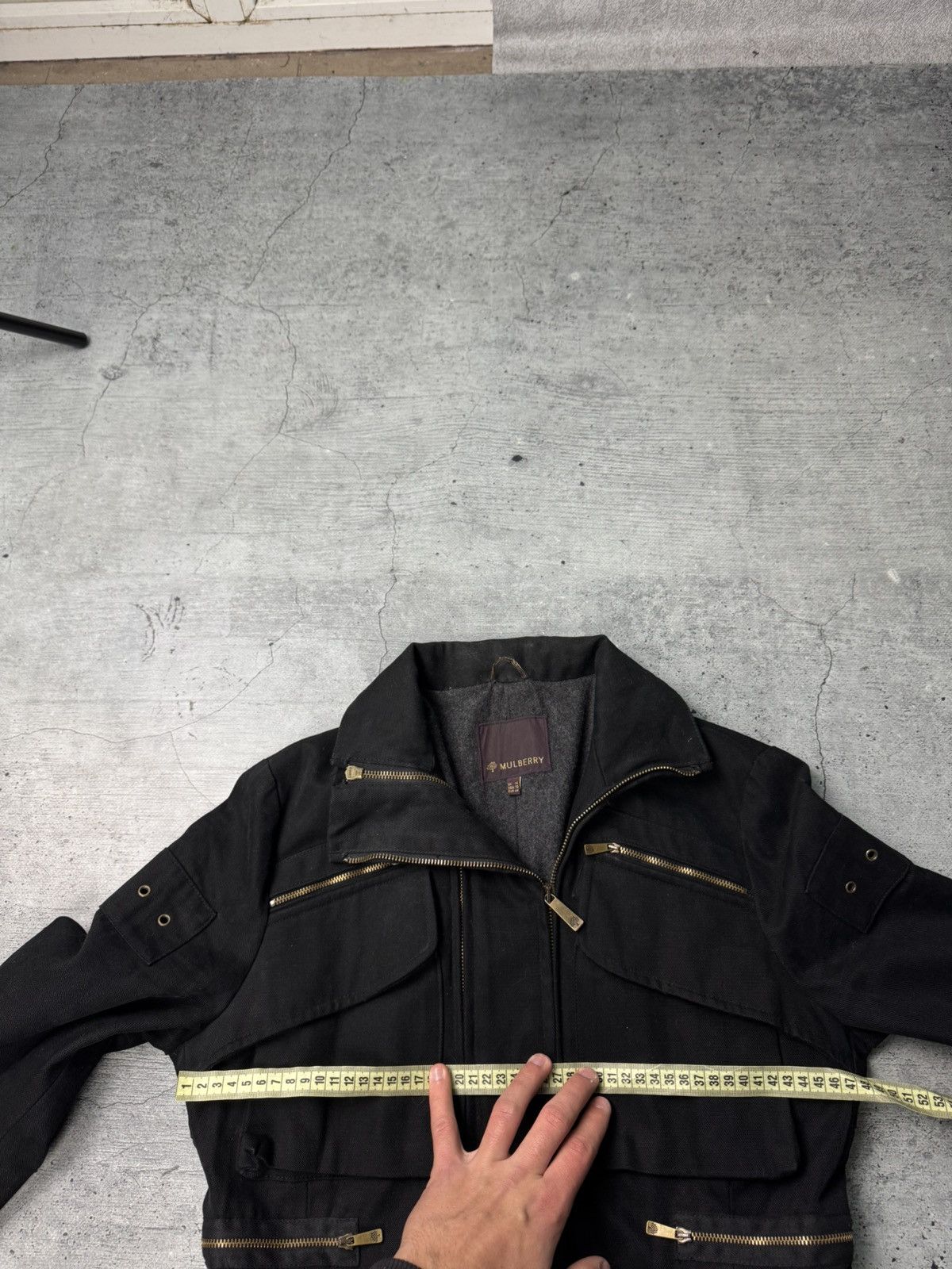 Mulberry Vintage 90’s Mulberry Multi Pocket Rick Owens Style Jacket Size L / US 10 / IT 46 - 11 Thumbnail