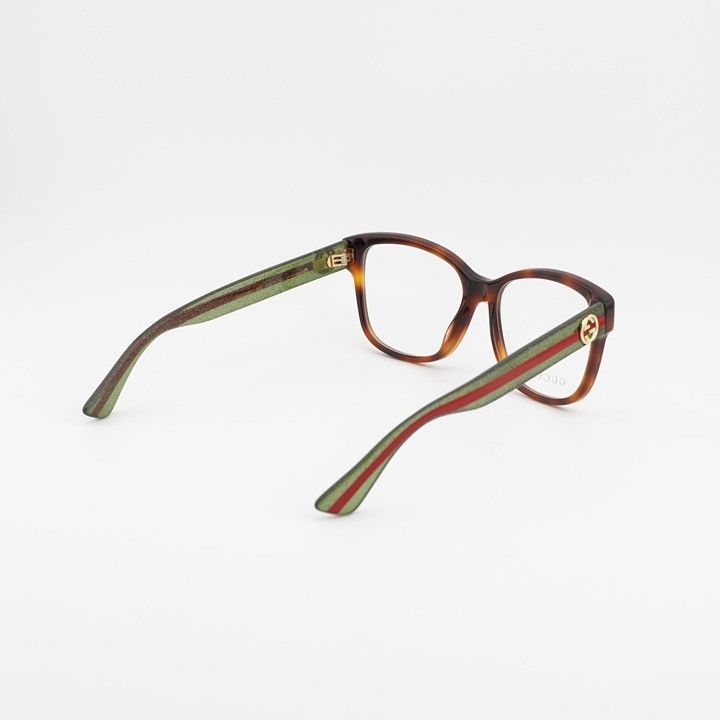 Gucci Gucci GG0038O 002 Eyeglasses Havana 54mm Square Frame Size ONE SIZE - 11 Thumbnail