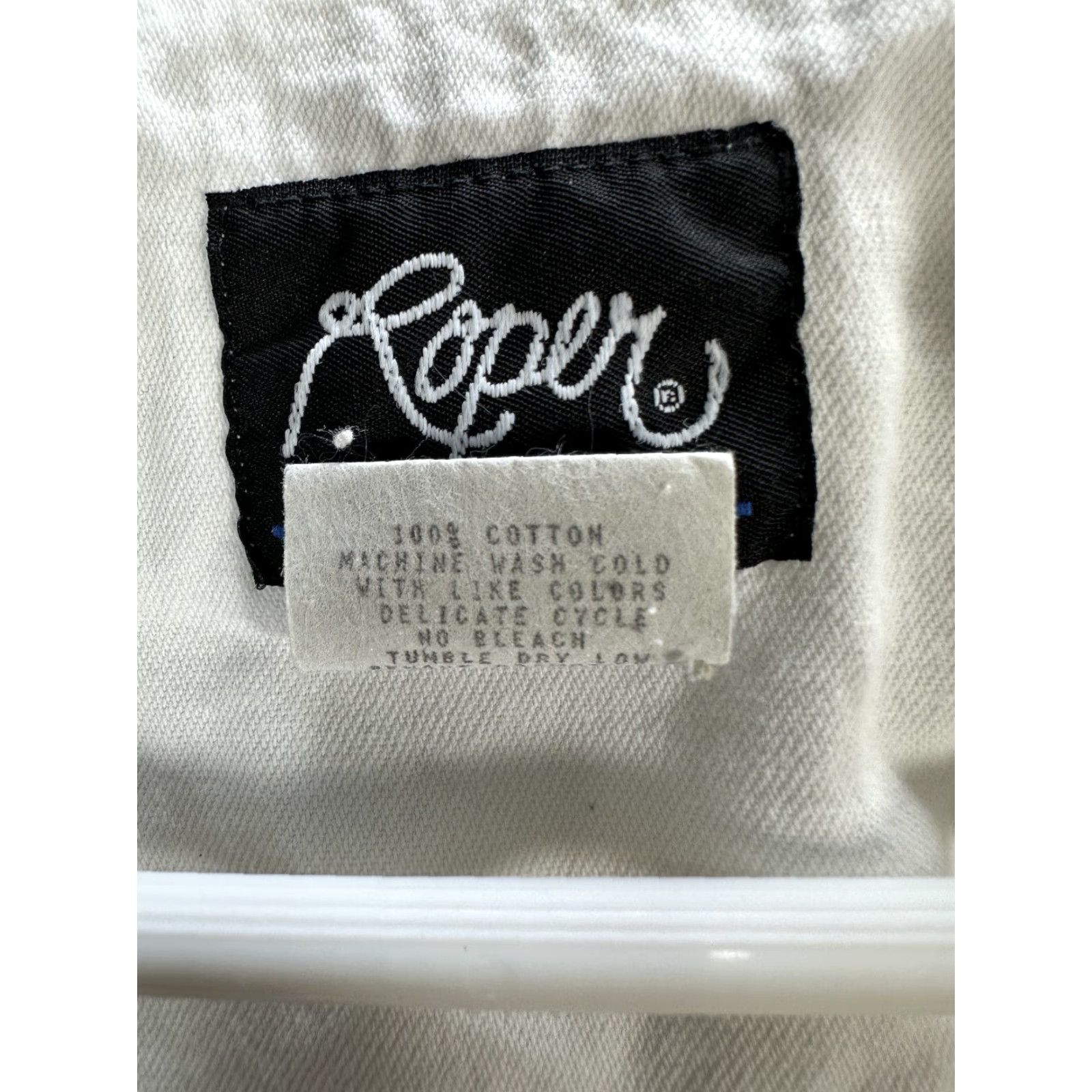 Roper Men's Roper White Western Shirt Concho Dolman Sleeve 100% Cotton Sz 38 Size US M / EU 48-50 / 2 - 8 Thumbnail