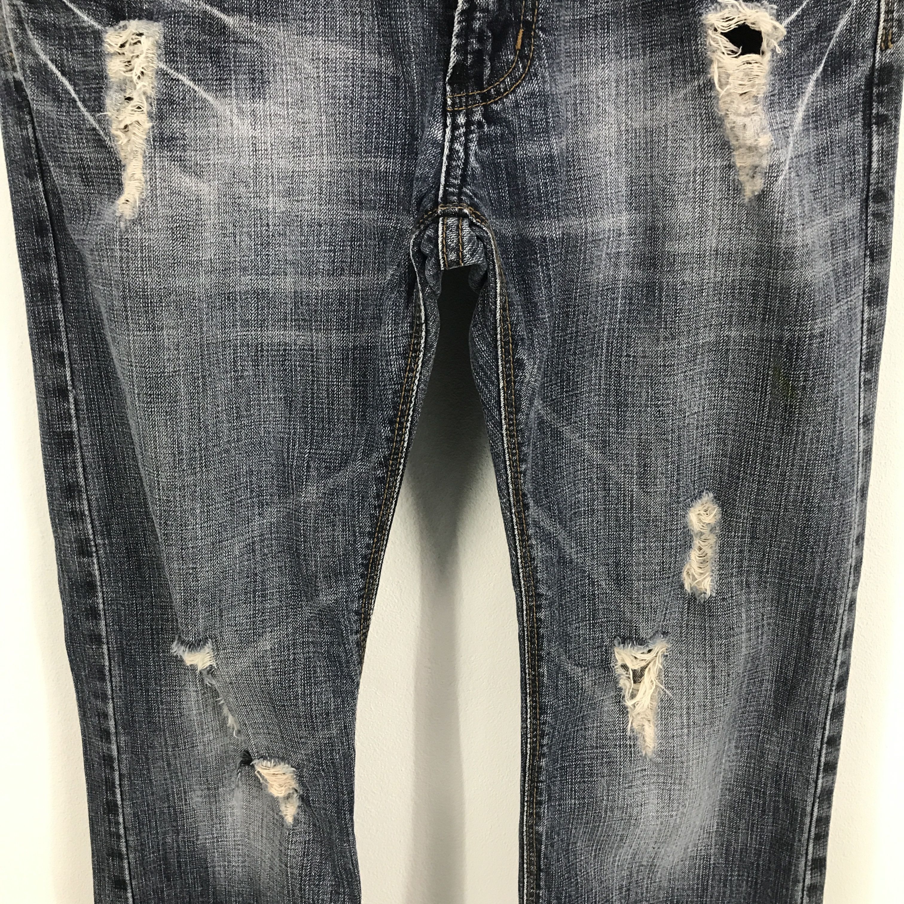 Lee Rare Lee piper distressed denim jeans pants Size US 34 / EU 50 - 4 Thumbnail