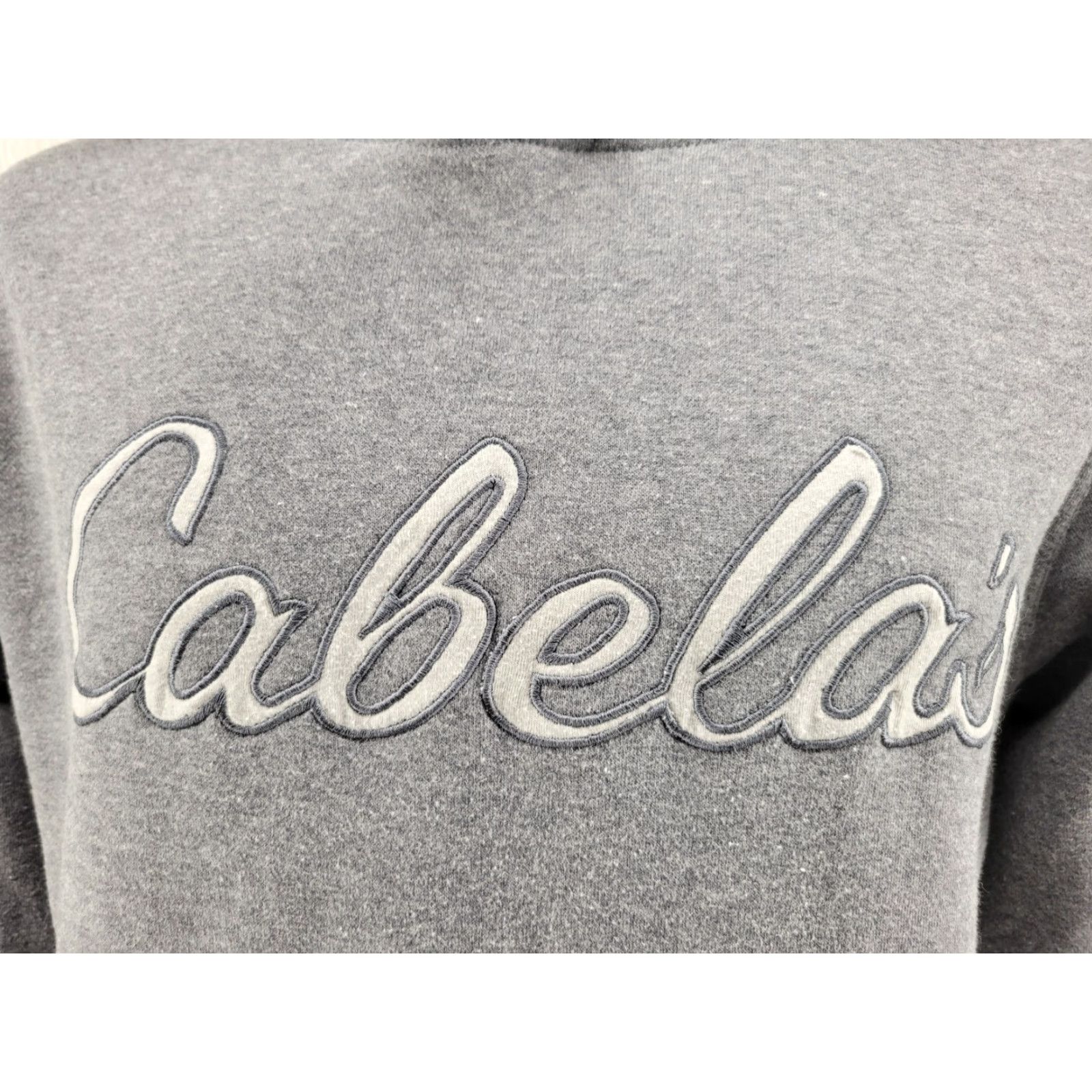 Vintage Cabela's Hoodie Mens Medium REG Gray Spell Out Sweater Pullover Fleece Size US M / EU 48-50 / 2 - 2 Thumbnail