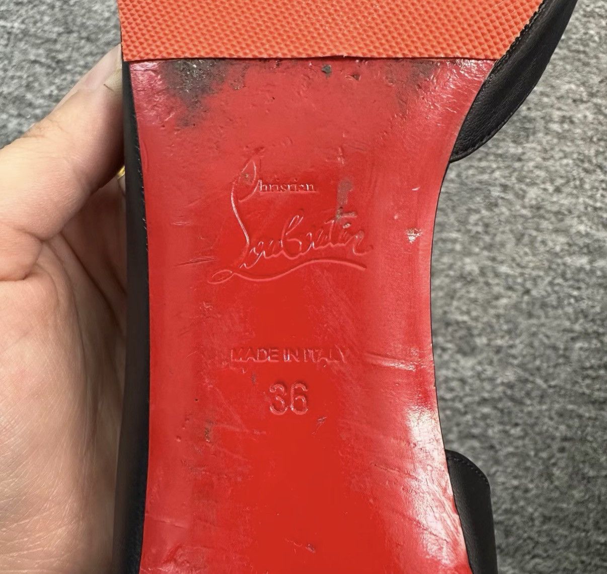 Christian Louboutin Christian Louboutin / Black Studded Pointed Toe Flats K12 Size US 6 / IT 36 - 5 Thumbnail
