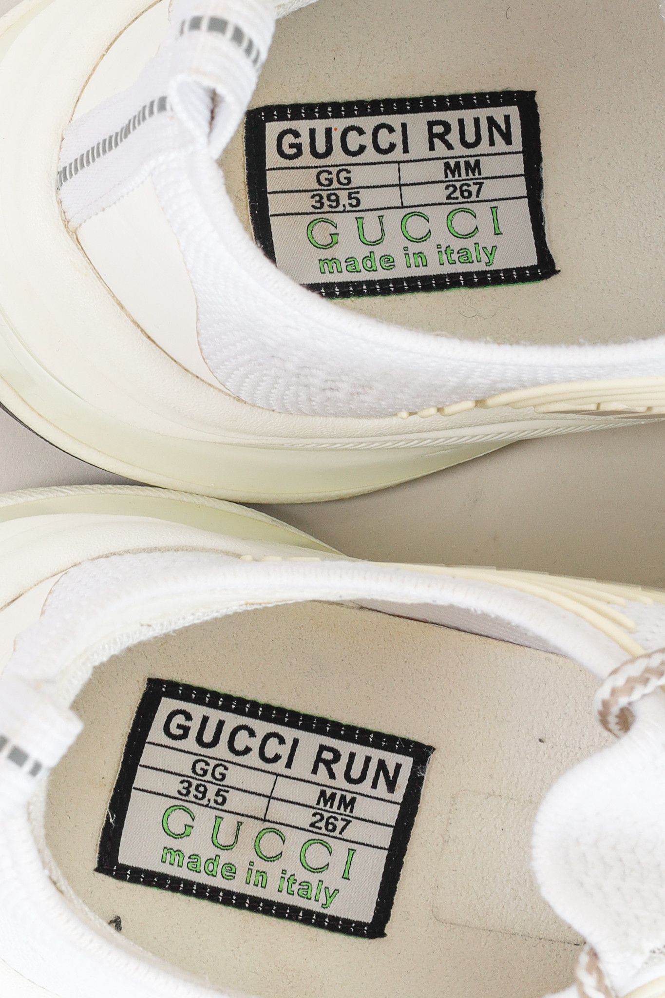 Gucci Gucci Run White Knit Logo Lace-Up Sneakers Size US 9 / IT 39 - 8 Thumbnail