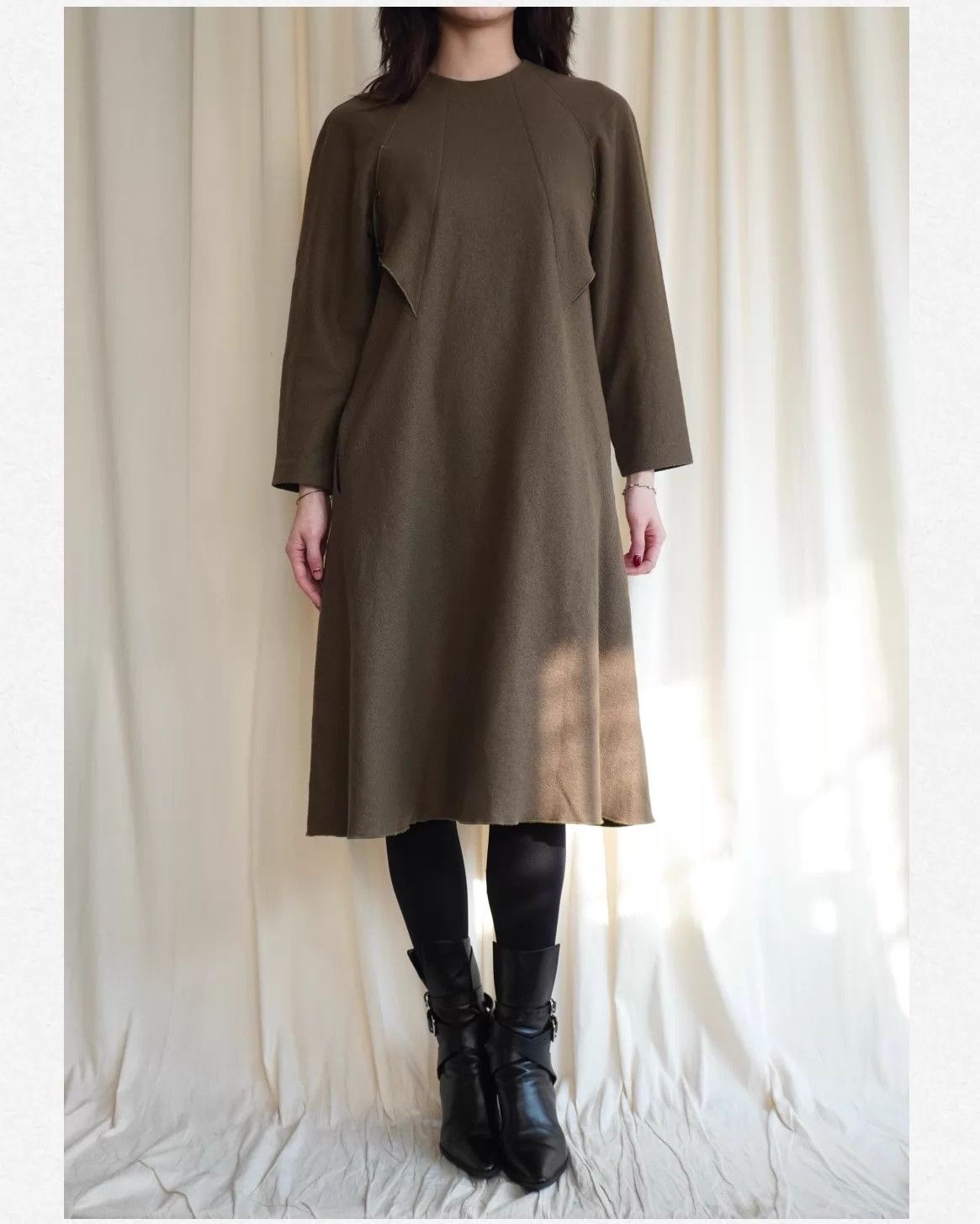 Y's Y's by Yohji Yamamoto 1980s Wool Back Button Dress S/M Size S / US 4 / IT 40 - 1 Thumbnail