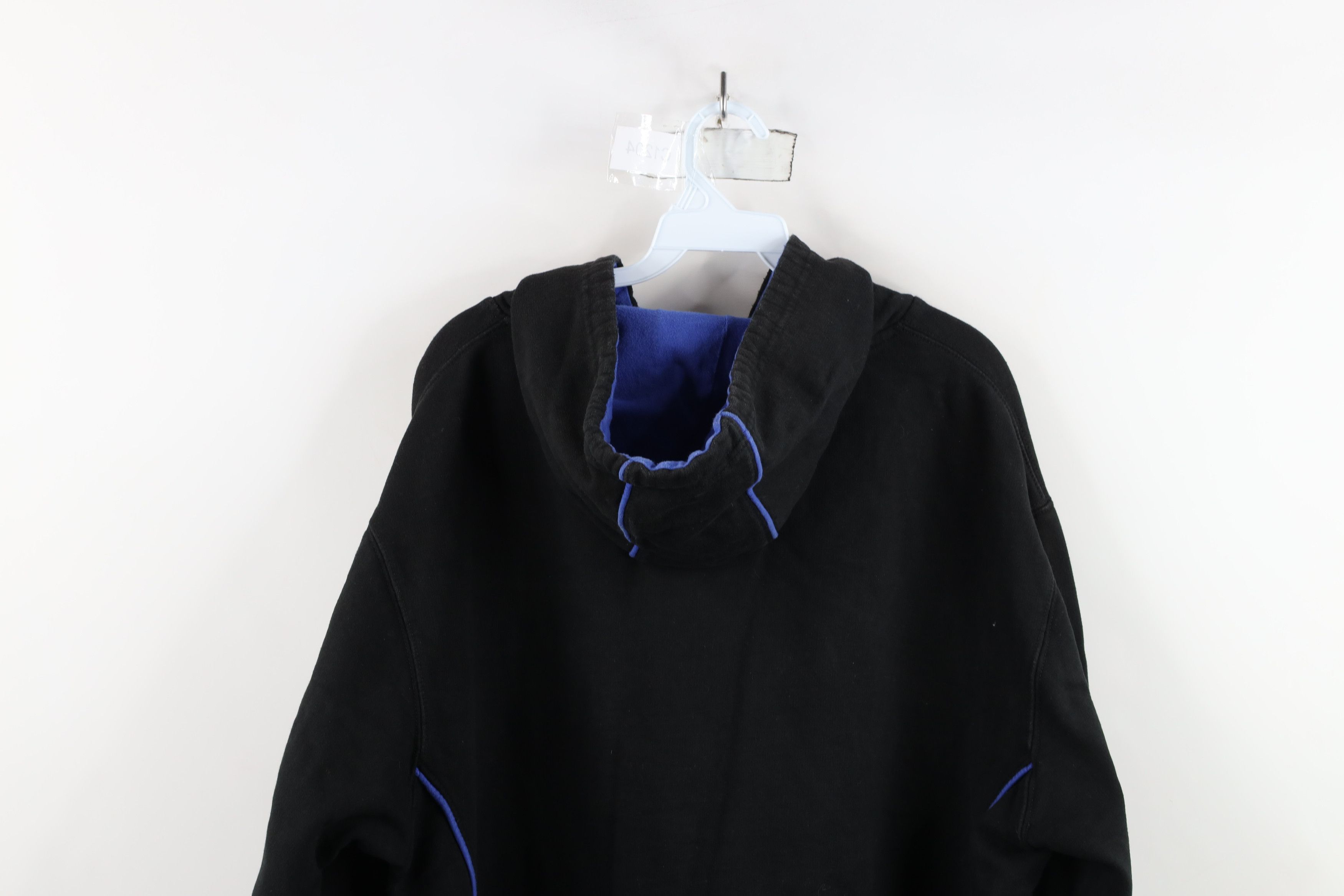 Vintage Vintage 90s Streetwear Heavyweight Hoodie Sweatshirt Black Size US XL / EU 56 / 4 - 12 Thumbnail