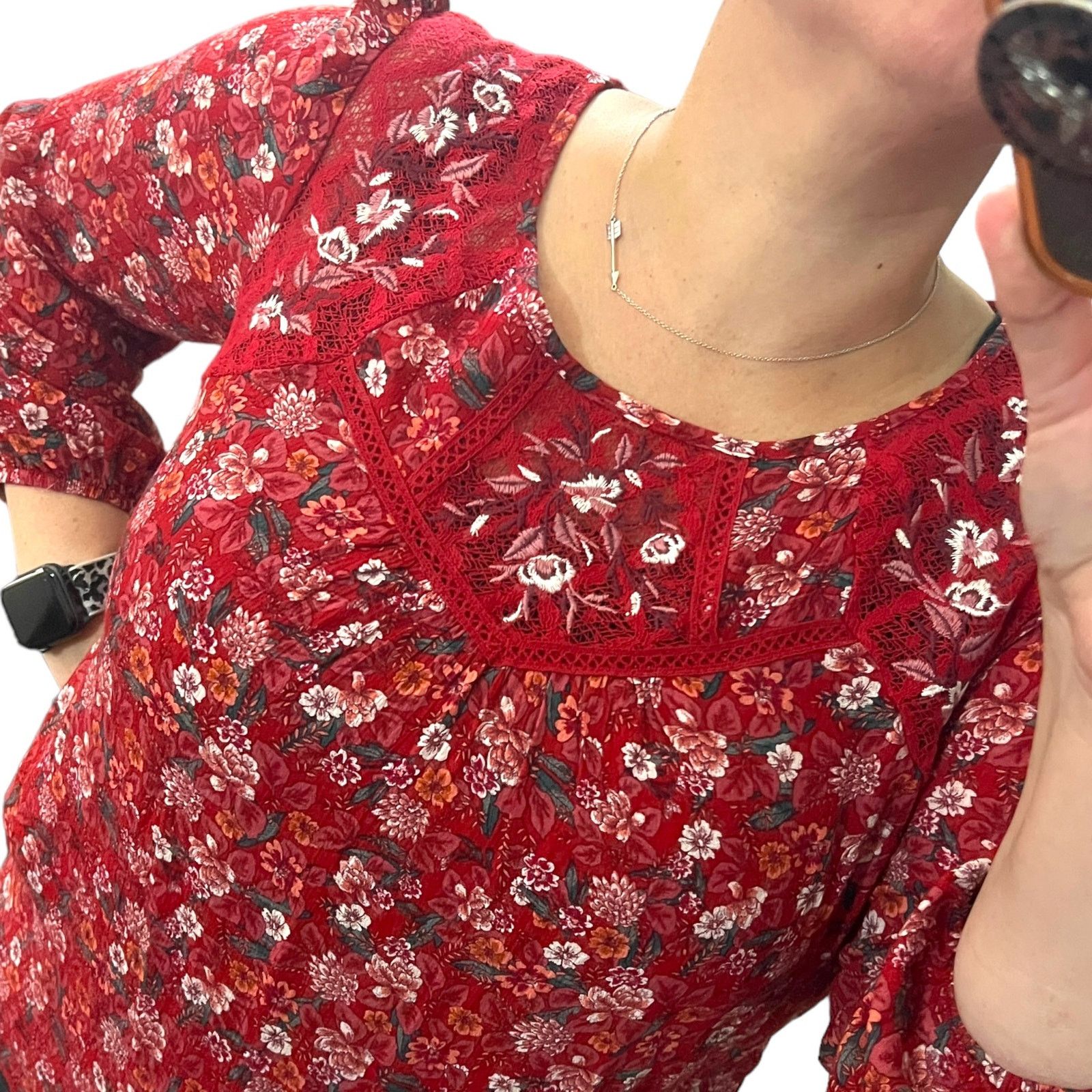 Other Tempesta Lace Detail 3/4 Sleeve Top - Stitch Fix Boho Blouse Size S / US 4 / IT 40 - 13 Thumbnail