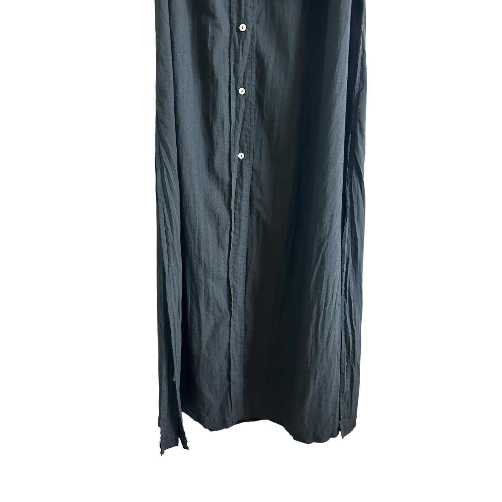 Other Cali Dreaming Medium Black Long Sleeve Button Up Shirt Dress Size M / US 6-8 / IT 42-44 - 6 Thumbnail