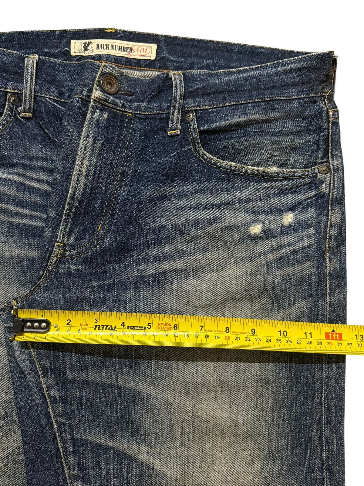 Fubu Vintage Y2K Japanese Brand Blue Faded Wash Distress Wide Leg Size US 38 / EU 54 - 12 Thumbnail