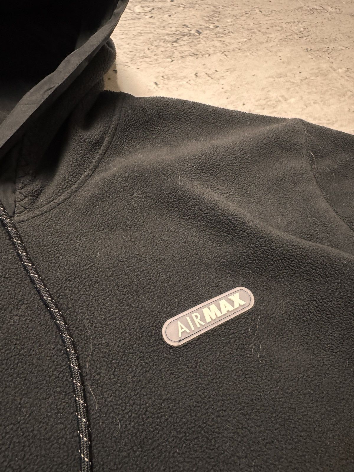 Nike × Vintage NIKE AIR MAX TEDDY FLEECE CENTER LOGO OVERSIZE BOXY HOODIE Size US L / EU 52-54 / 3 - 4 Thumbnail