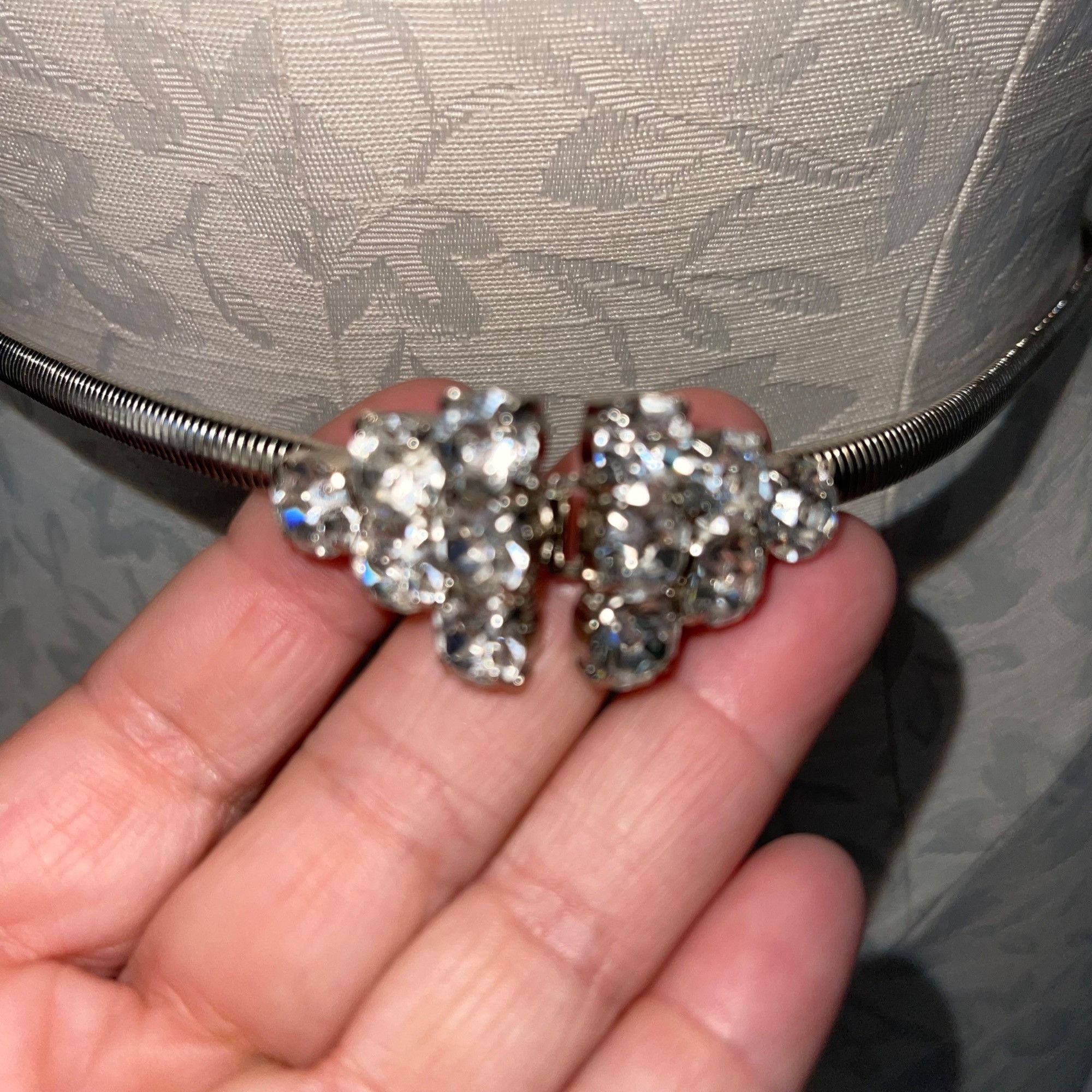 The Unbranded Brand Womens Belt Size 27 Silver Stretch Tone Rhinestone Size ONE SIZE - 5 Thumbnail