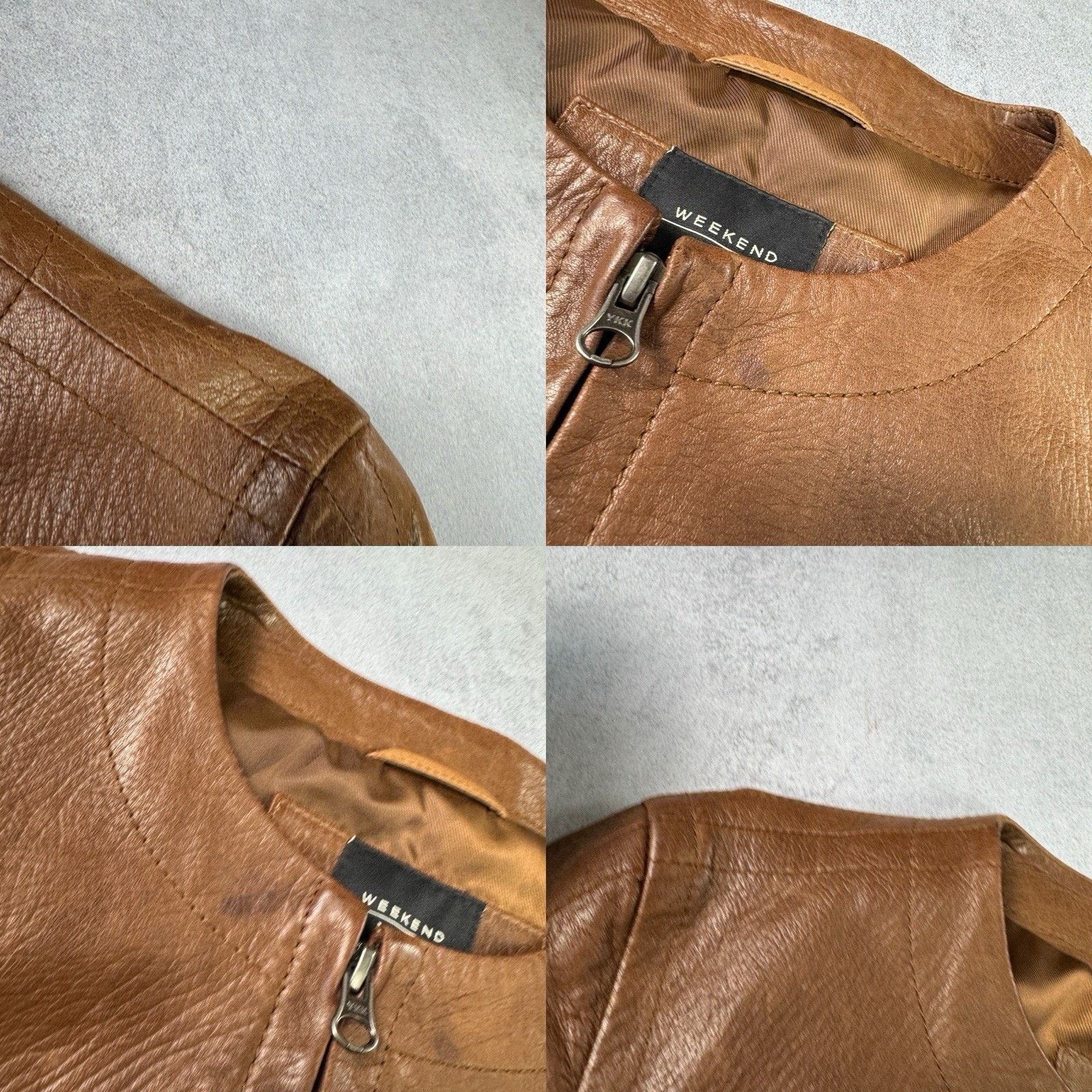 Weekend Max Mara Weekend Max Mara Women Leather Jacket Coat Size 12 Brown Size M / US 6-8 / IT 42-44 - 17 Thumbnail