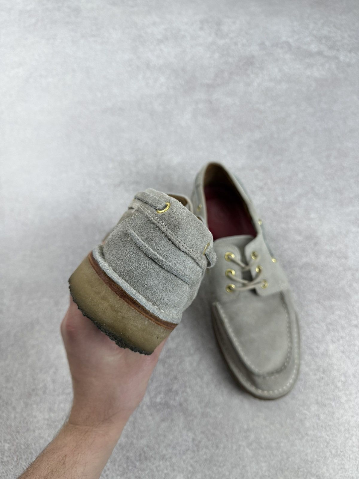 Grenson Grenson Sheldon Suede Leather Top-Sider Loafers Size US 10 / EU 43 - 11 Thumbnail