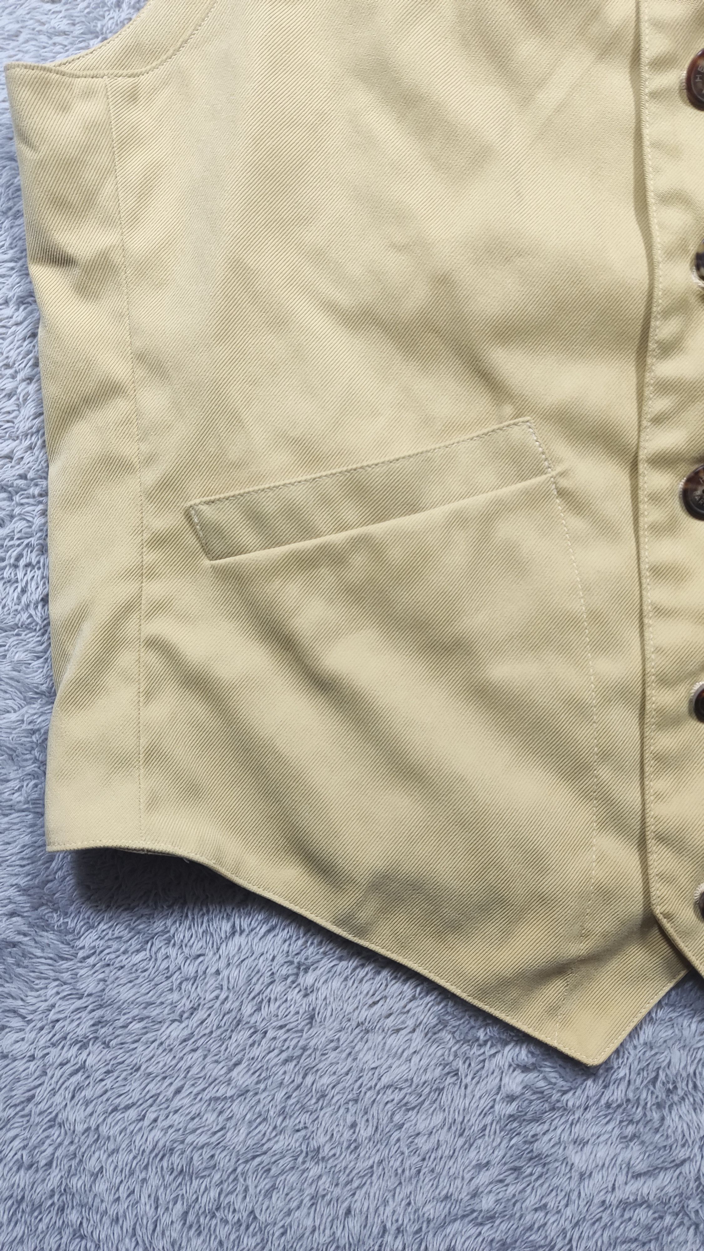 Designer × Hermes HERMES BEIGE BUTTON-UP VEST – MADE IN FRANCE Size US S / EU 44-46 / 1 - 4 Thumbnail