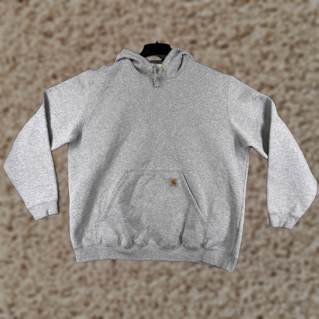 Carhartt Carhatt Hoodie Mens 2XL Gray Pullover Sweatshirt Cotton Blend Pocket K121 Size US XXL / EU 58 / 5 - 1 Thumbnail