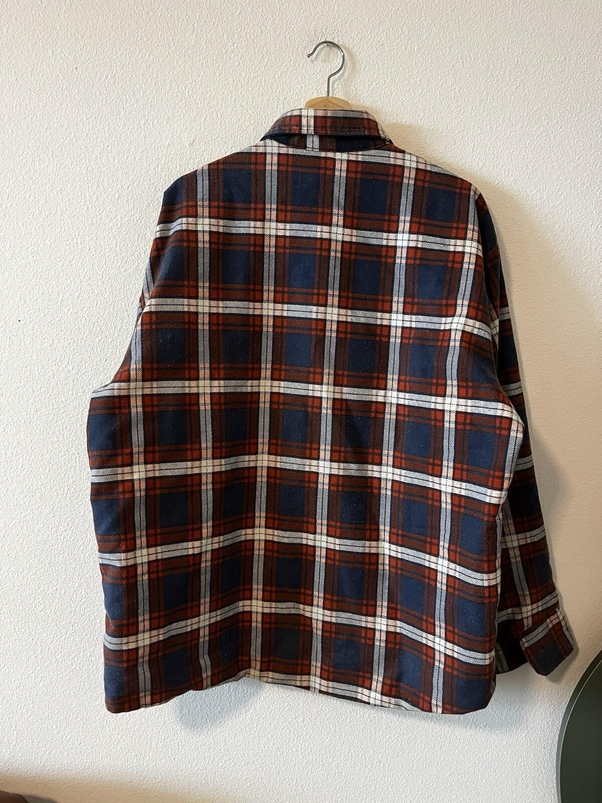 Sears VTG Sears Fieldmaster Flannel Mens XL Plaid Quilt Lined Size US XL / EU 56 / 4 - 4 Thumbnail