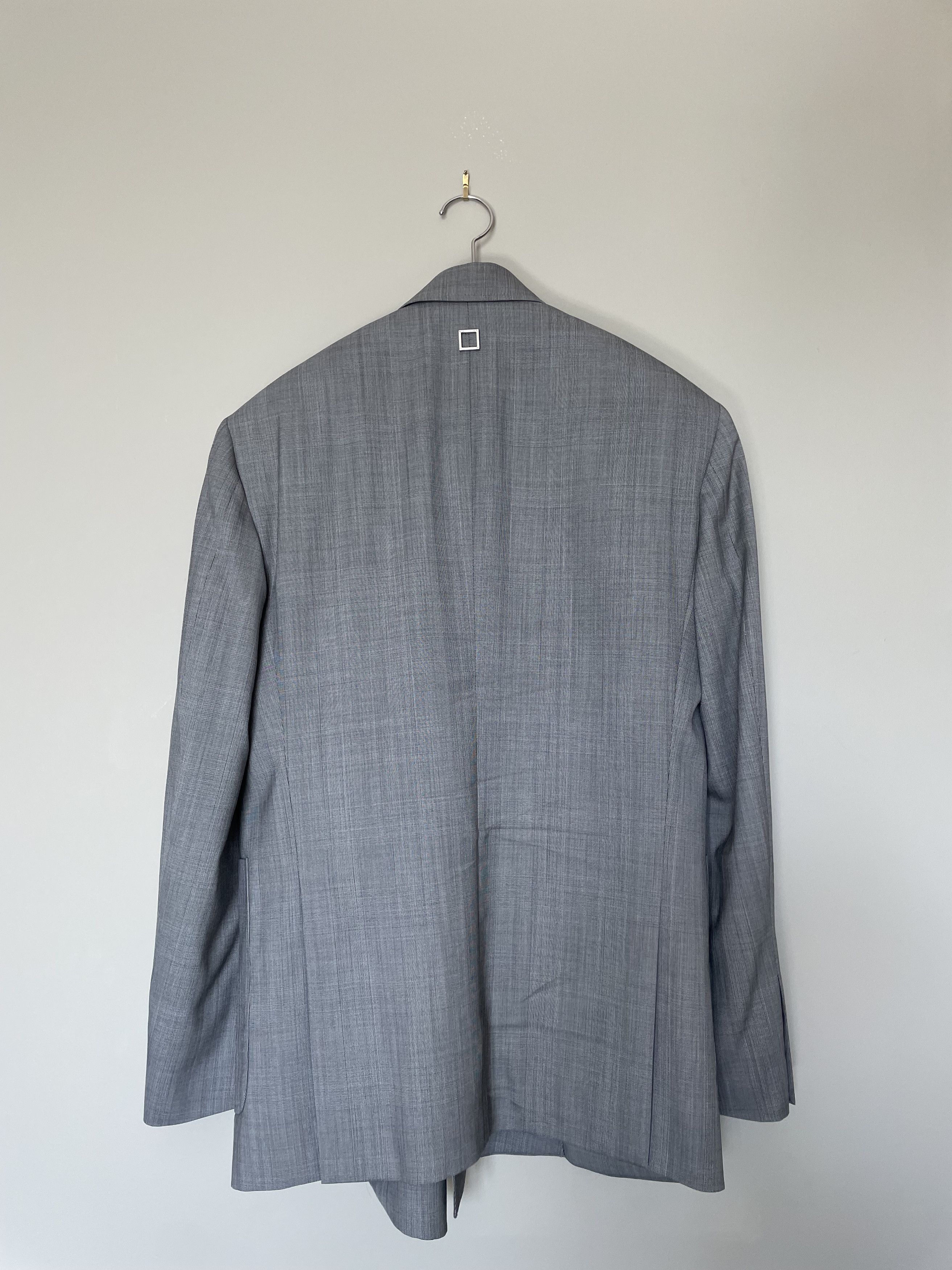 Wooyoungmi GORGEOUS RARE DOUBLE-BREASTED PRINCE OF WALES GREY BLAZER Size 44S - 8 Thumbnail