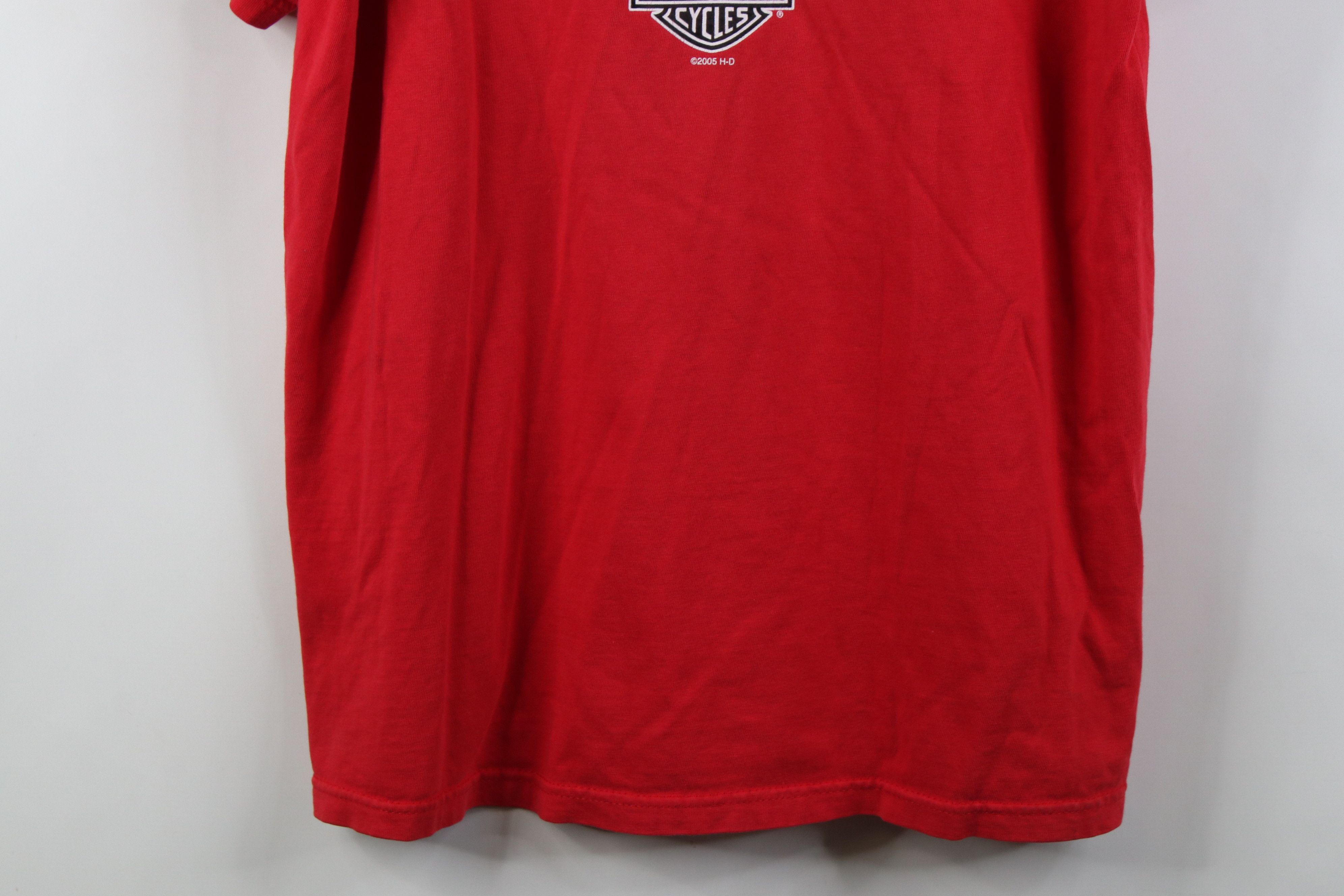 Harley Davidson Vintage Y2K 2005 Harley Davidson Alligator T-Shirt Red USA Size US L / EU 52-54 / 3 - 3 Thumbnail