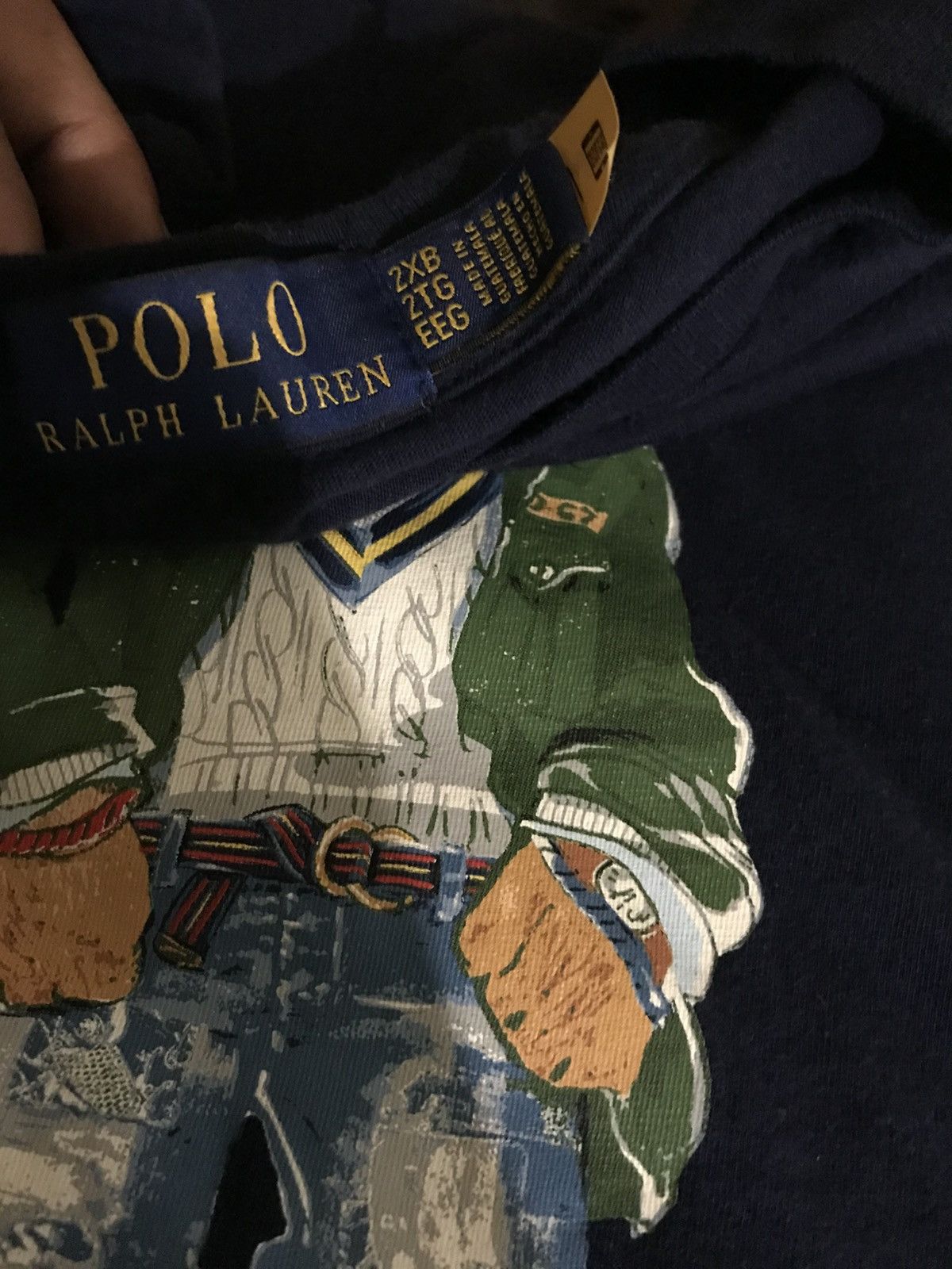 Polo Ralph Lauren Polo Ralph Lauren Navy Polo Bear Size 2XB Size US XXL / EU 58 / 5 - 4 Thumbnail