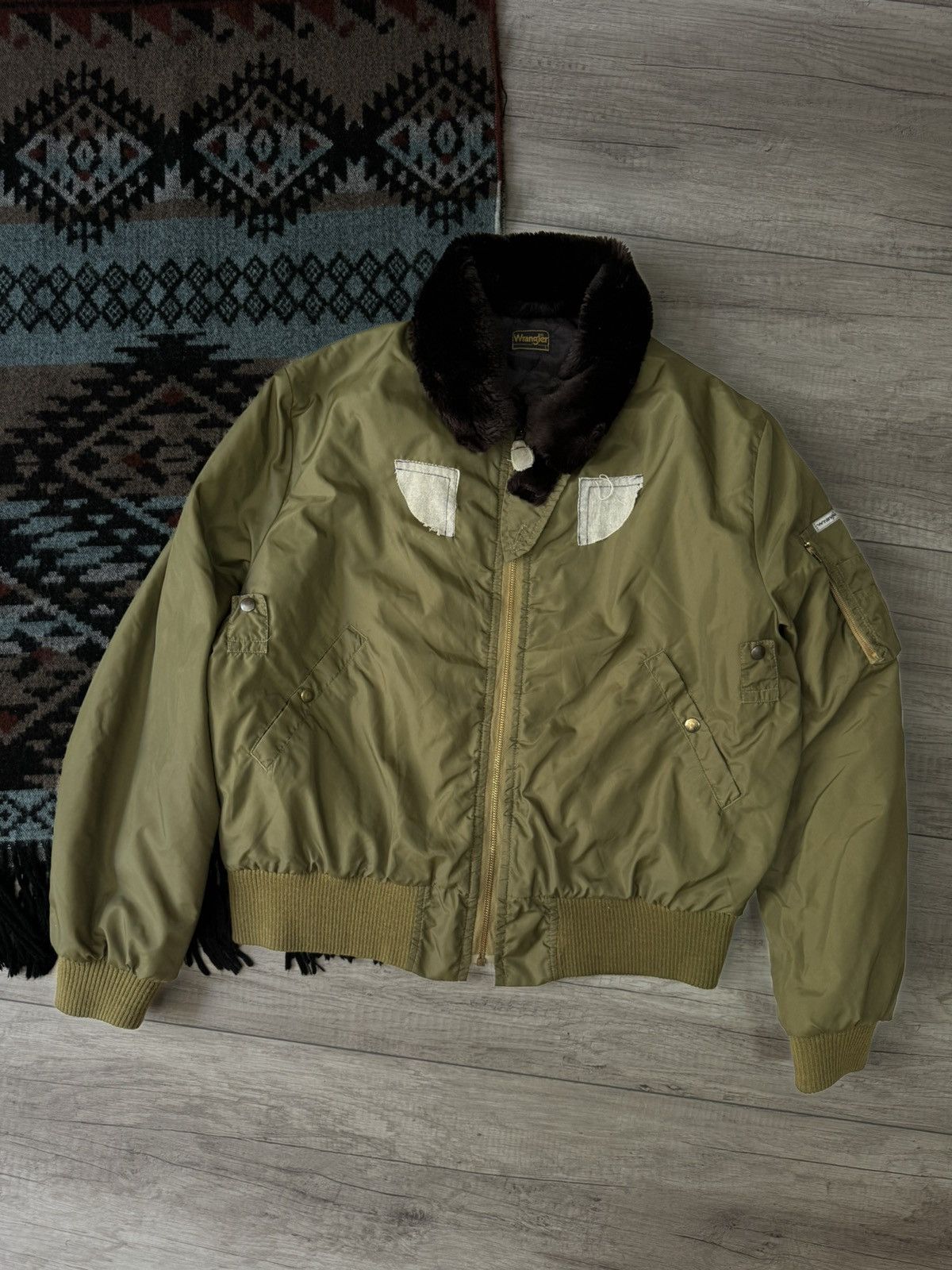 Wrangler Vintage Wrangler B-15 Flight Bomber Jacket Size US L / EU 52-54 / 3 - 1 Thumbnail